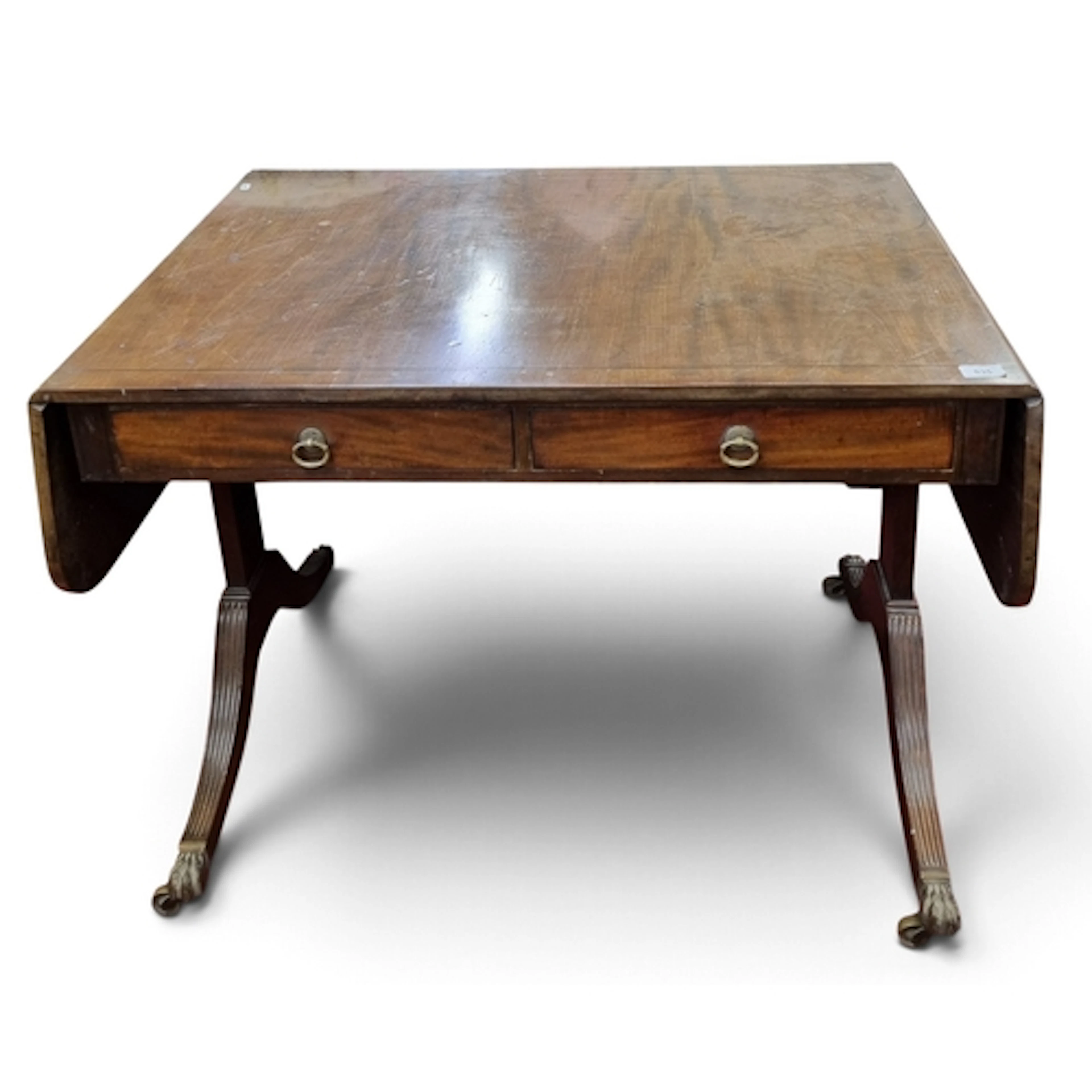 A 19th Century Mahogany Sofa Table. W 66 x L 93 151 x H 71 c...