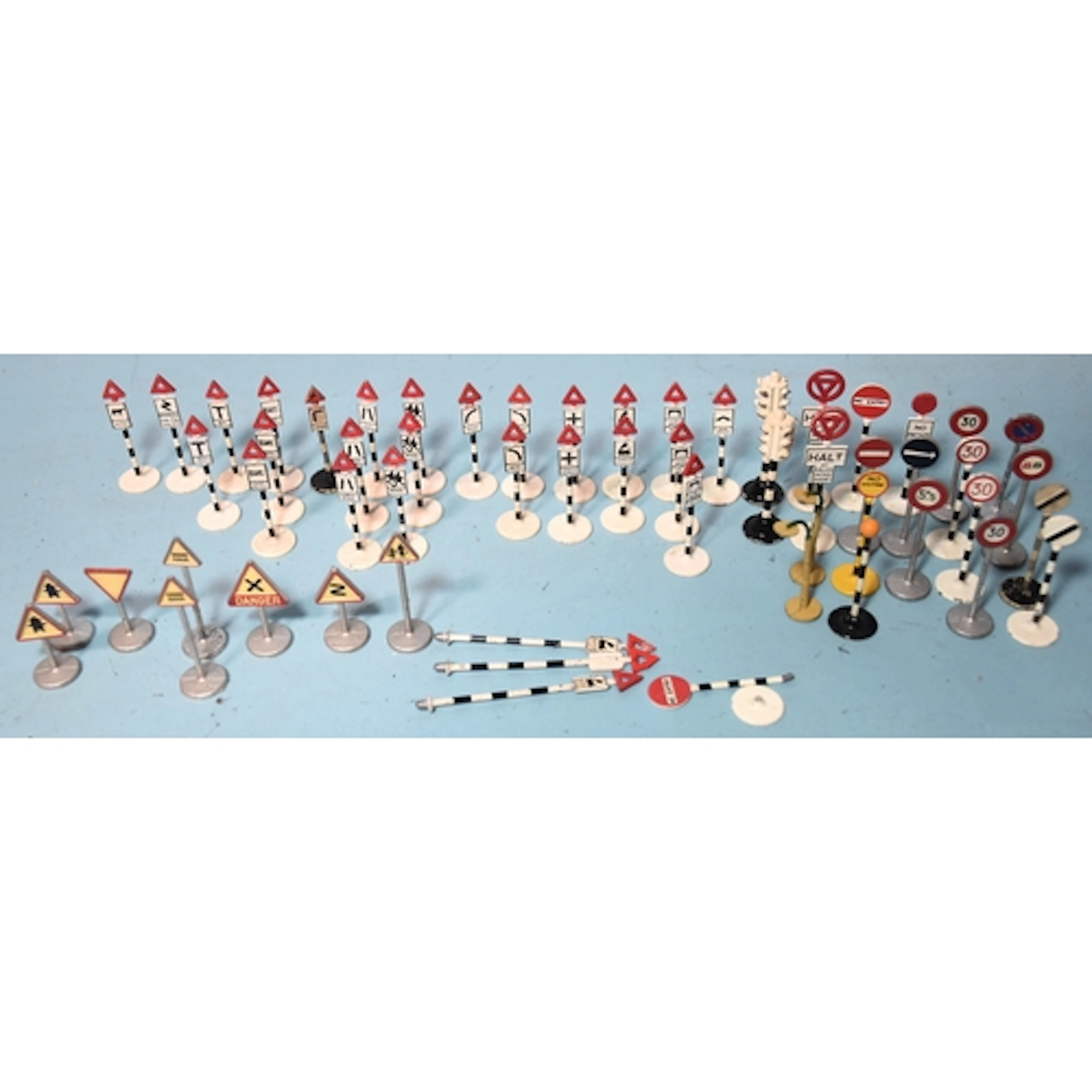Dinky Toys, a large collection of road signs, etc....