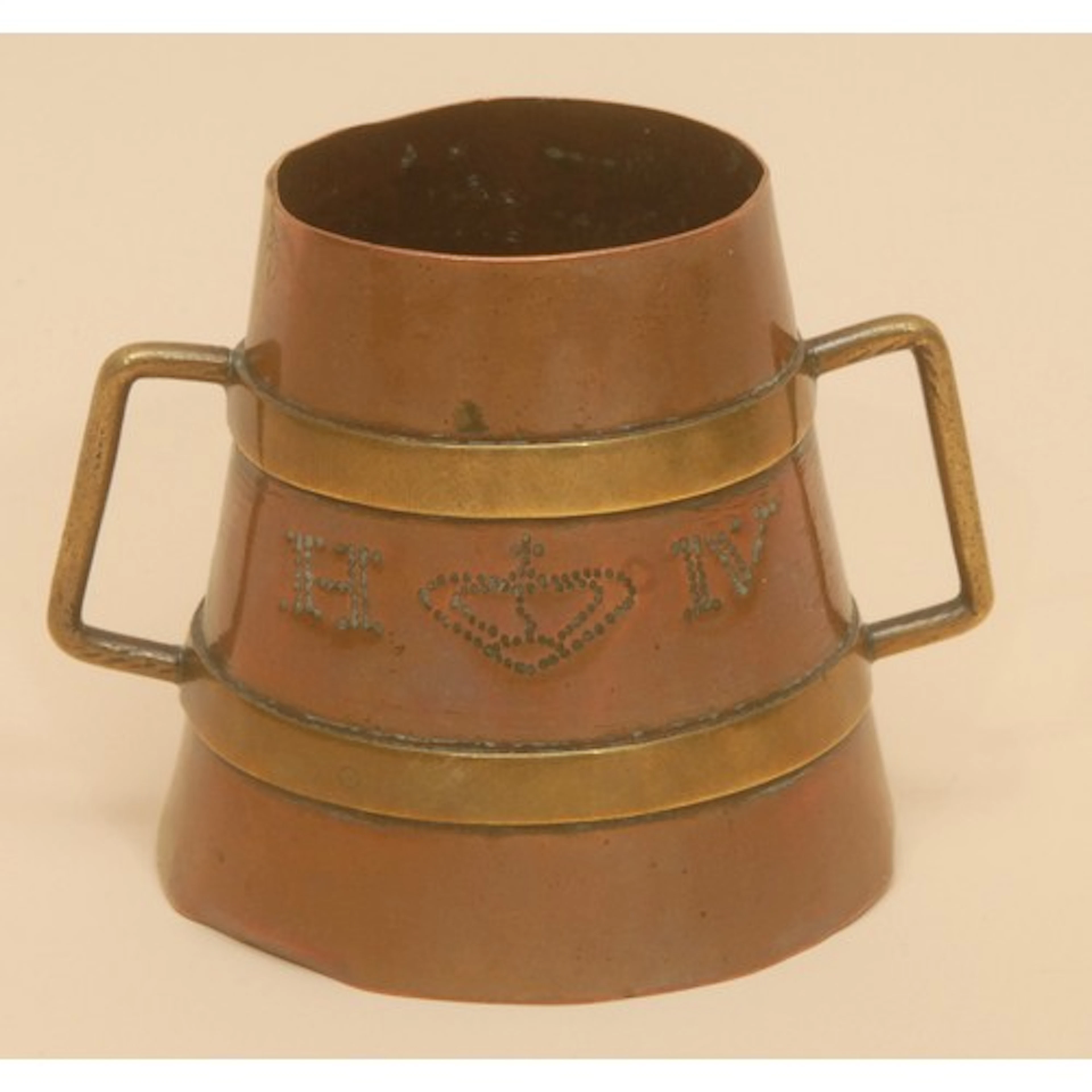 Huguenot Interest - a 17th century copper and brass coopered...