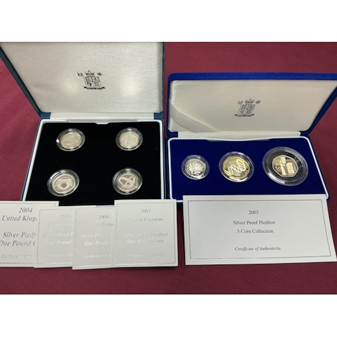 Royal Mint Bridges Of The UK Silver Proof Piedfort £1 Four C...