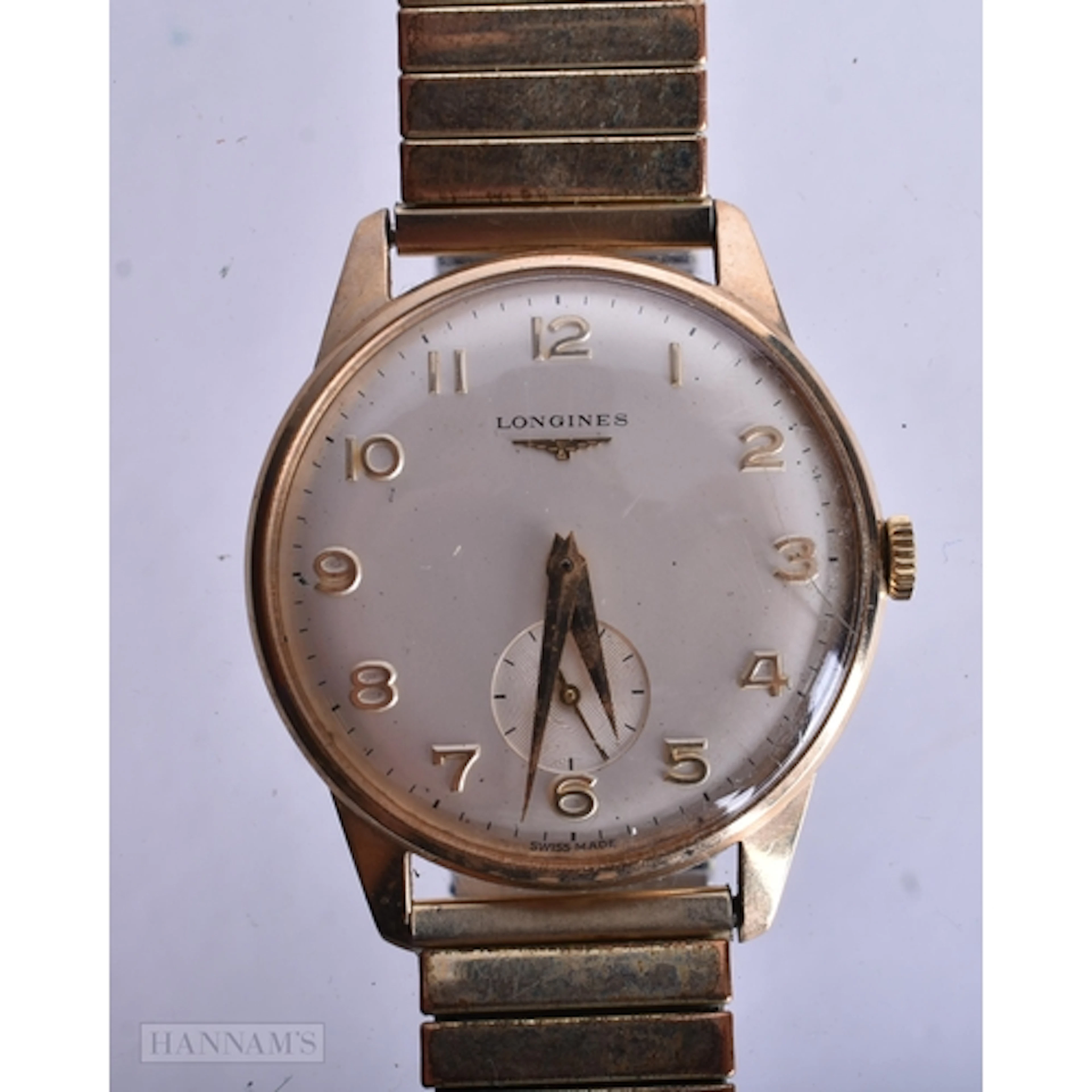 A Vintage Longines Watch with expanding strap. 3.5cm incl c...