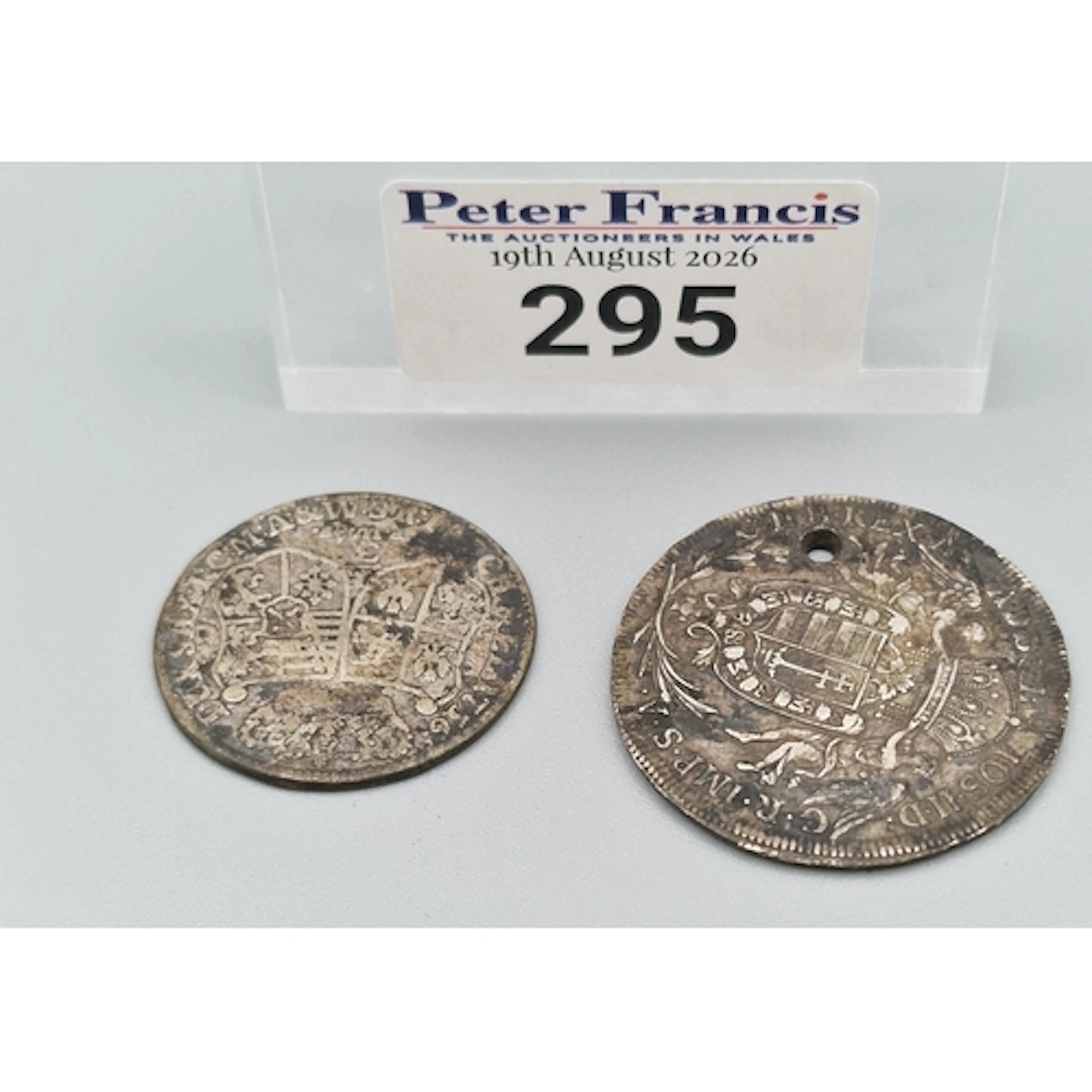 Half Hungarian silver Thaler coin, together with a 1/3 silve...