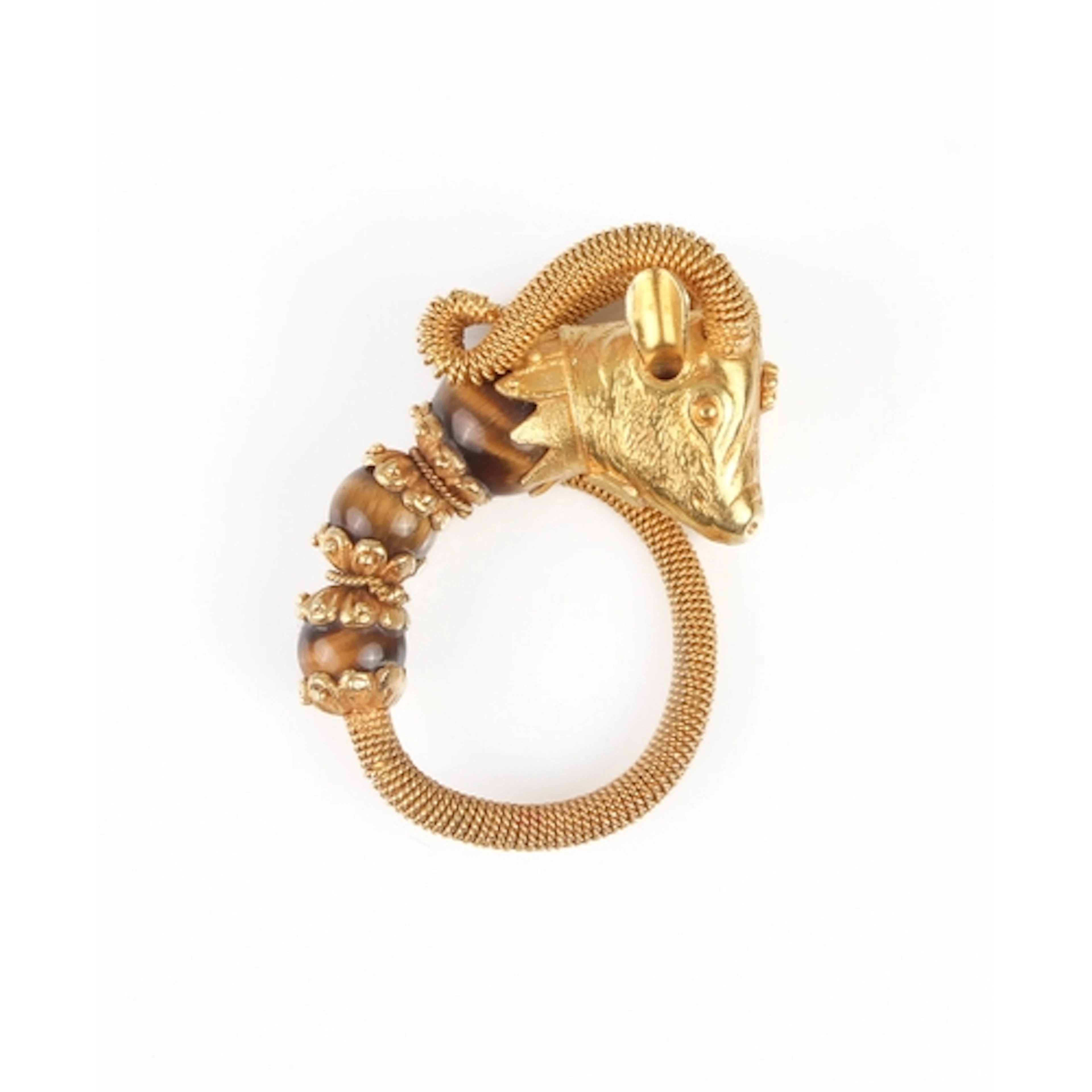 Ilias Lalounis: a 22ct yellow gold and tiger's eye neo-class...