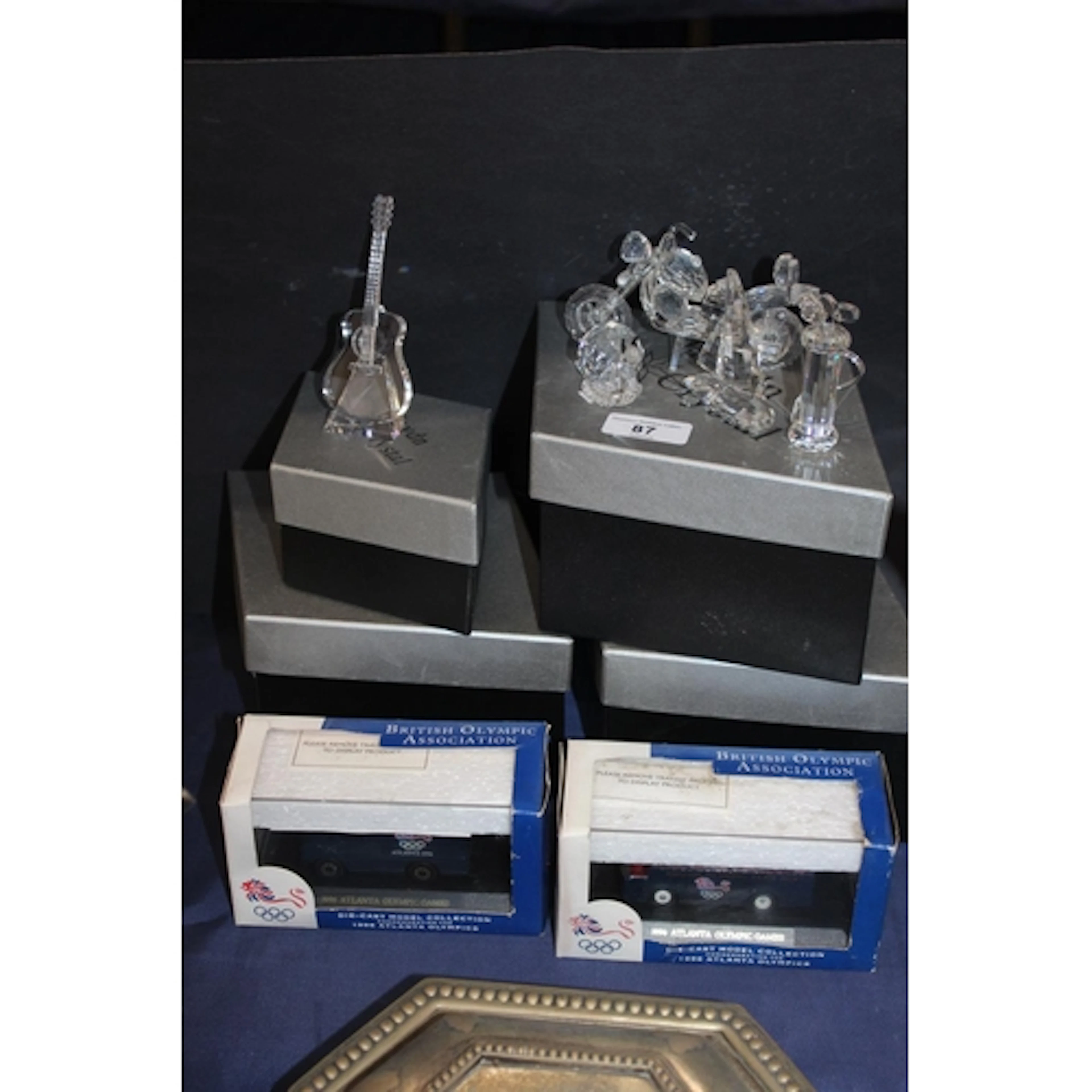 Haydn Crystal ornaments to include a guitar, a motorbike, go...