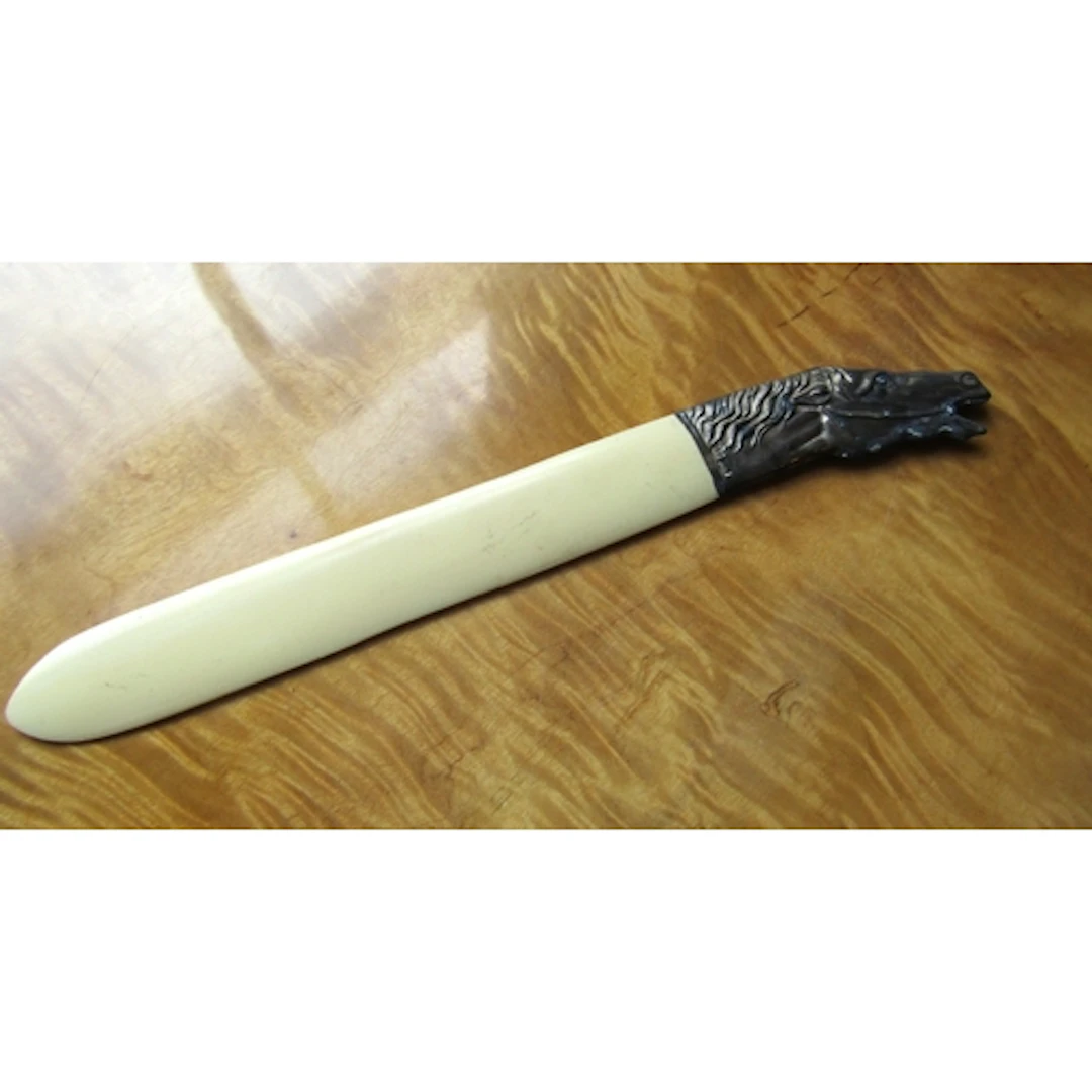 Equine Motif Silver Handled Page Turner Approximately 13 Inc...