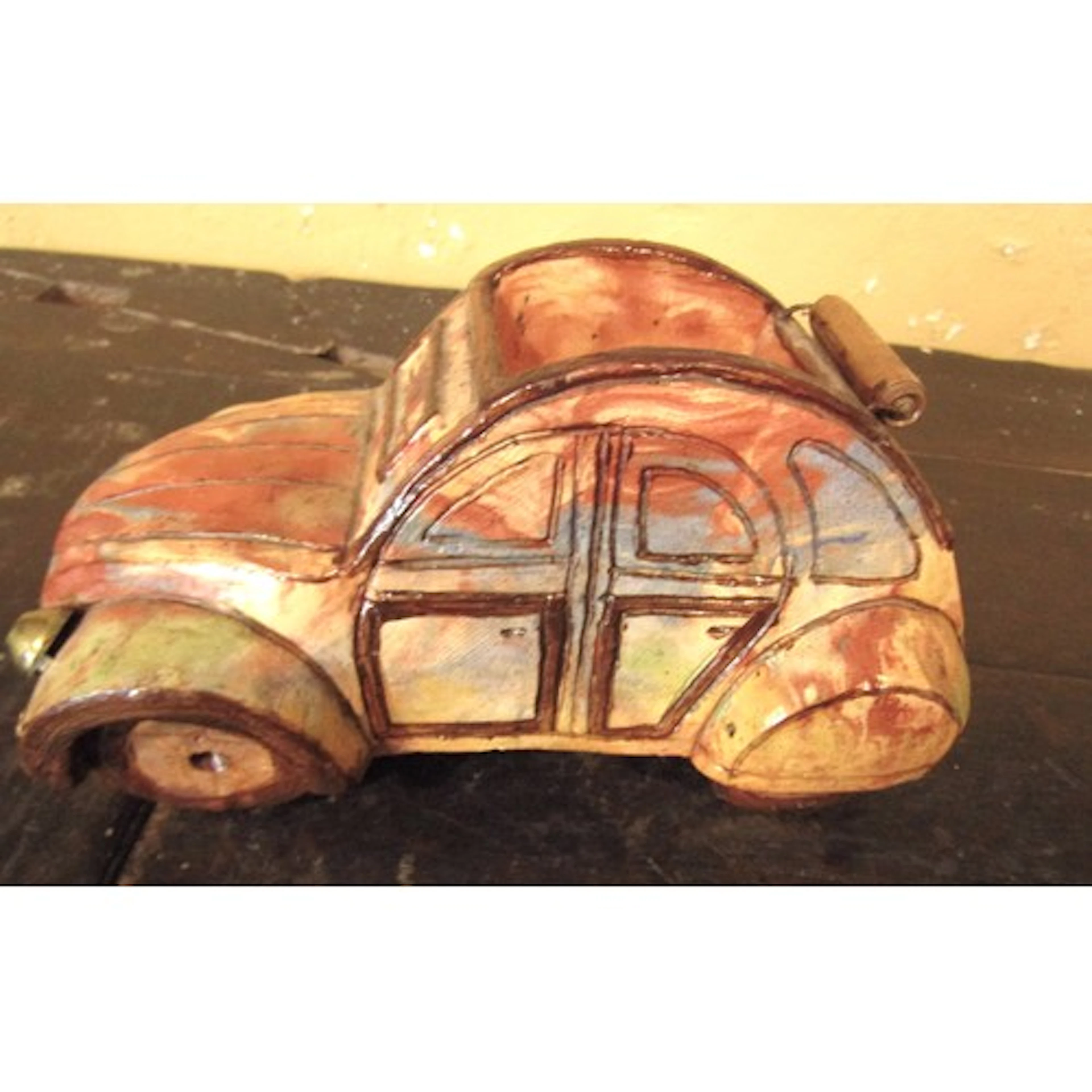 Vintage Citroen 2CV Fired Eatherware Motorcar Model Approxim...