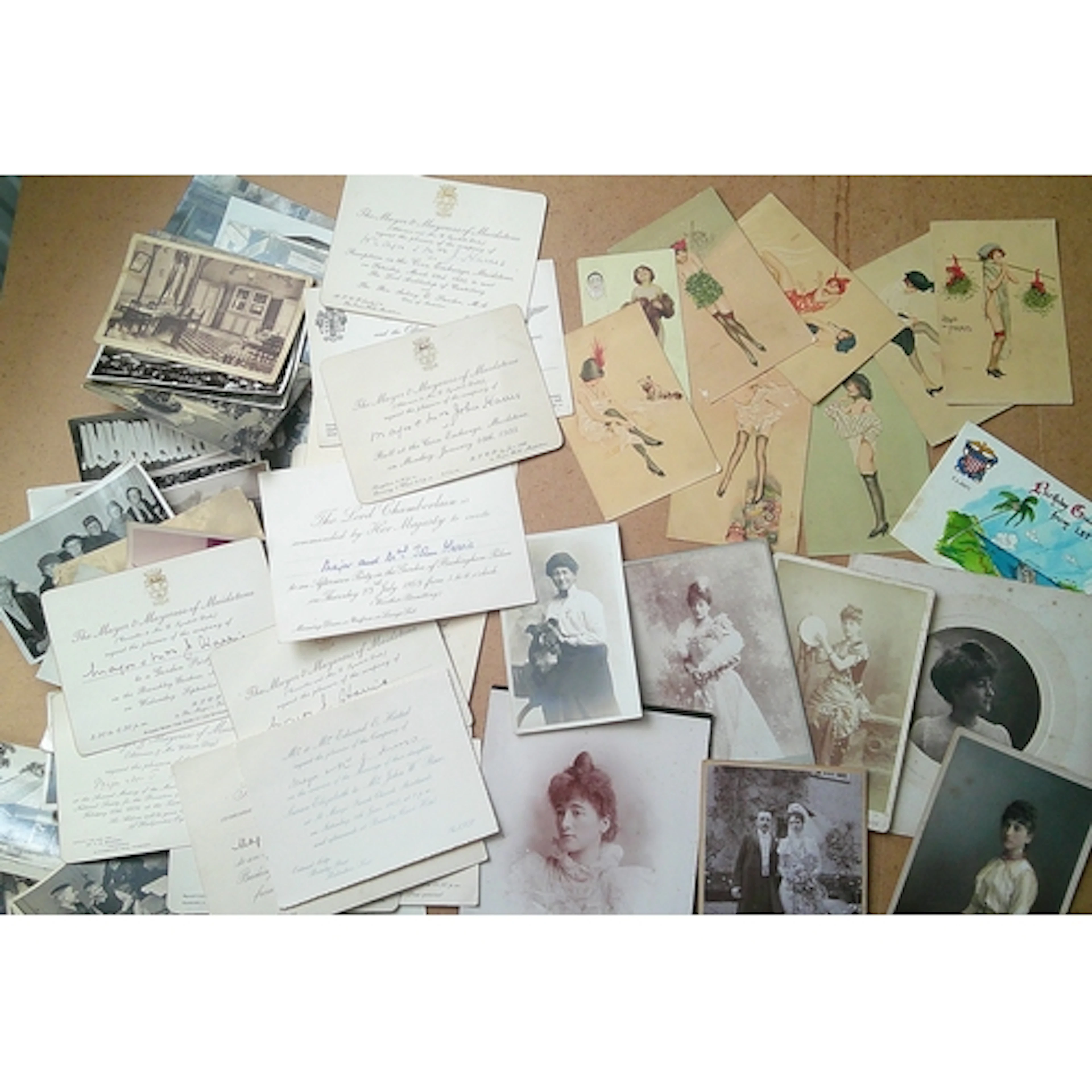 Ephemera group includes RP postcards, Raphael Kirchner risqu...
