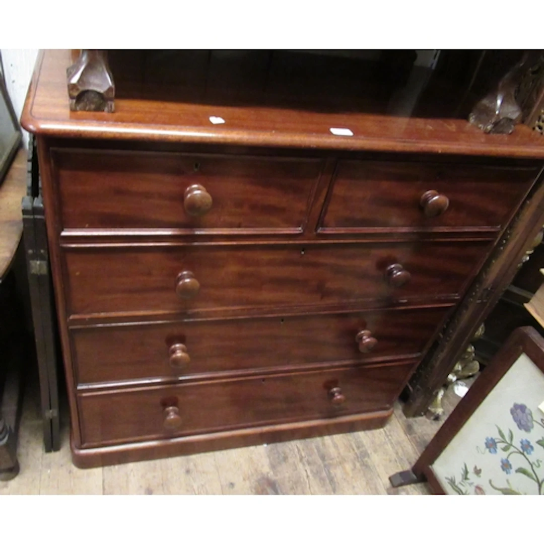 Good quality Victorian mahogany straight front chest, of two...