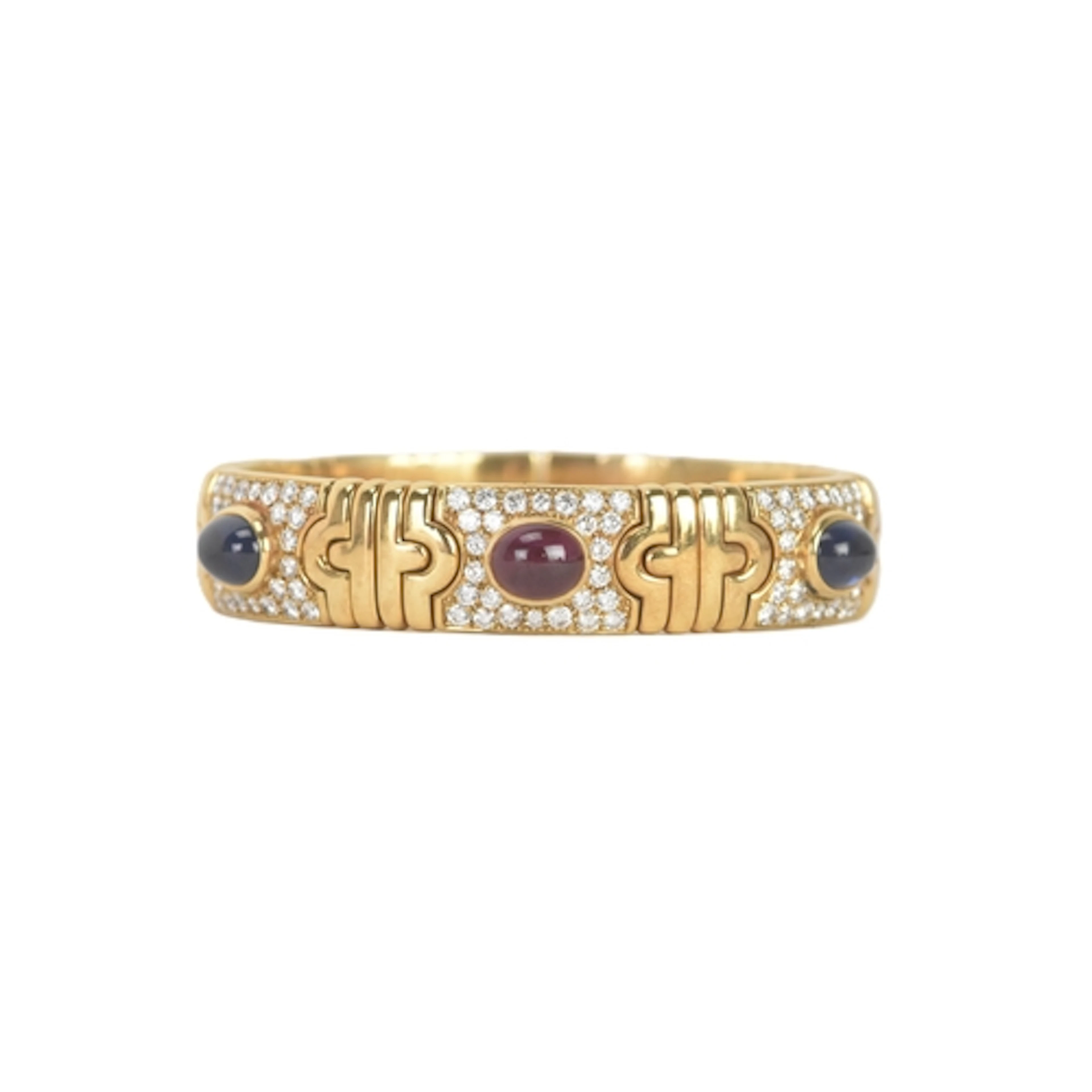 A Bulgari ‘Parentesi’ 18ct gold, diamond, ruby and sapphire ...