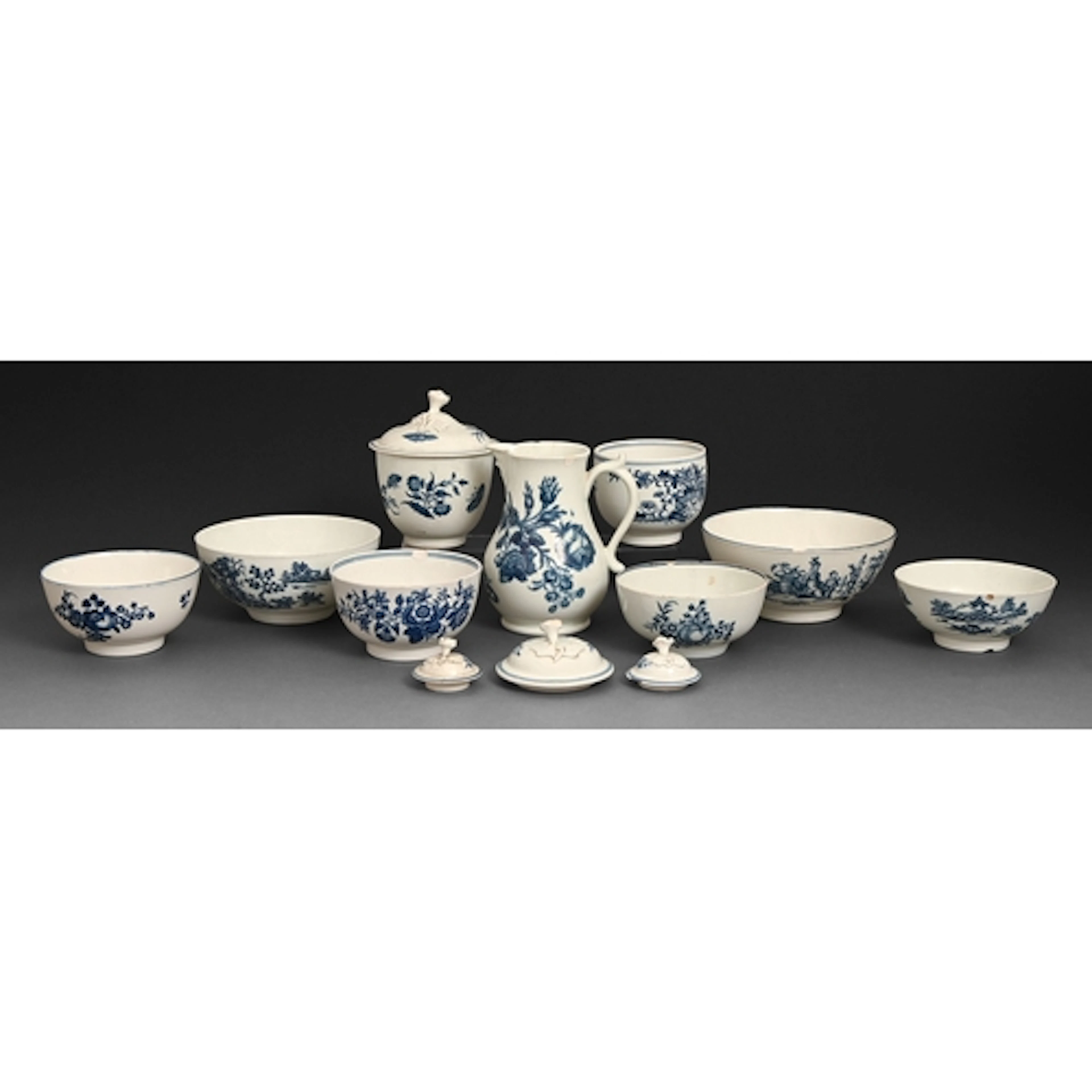 A Worcester blue and white bowl, c1775-1785, transfer printe...
