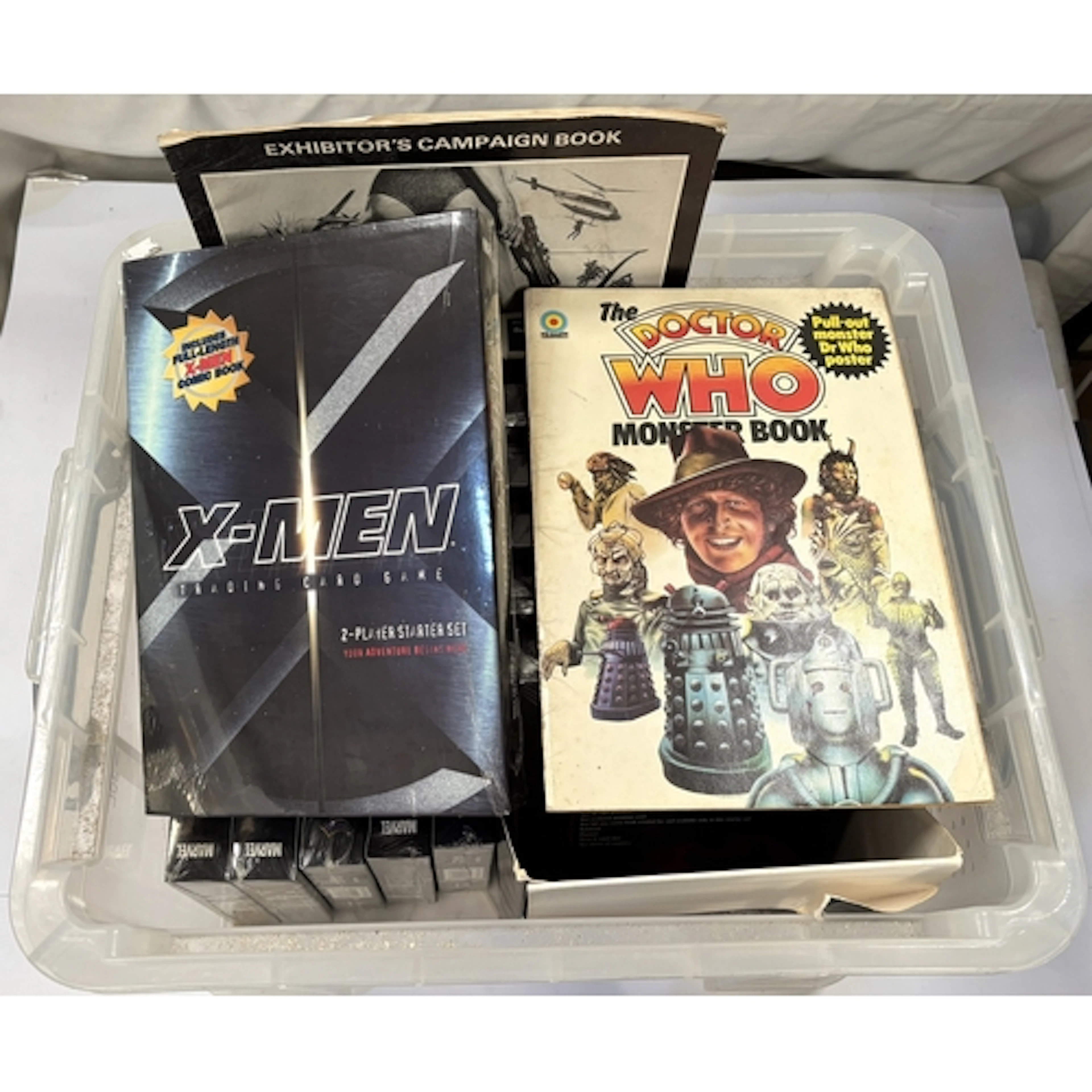 Star Wars, two vintage jigsaw puzzles, X-Men Trading card ga...