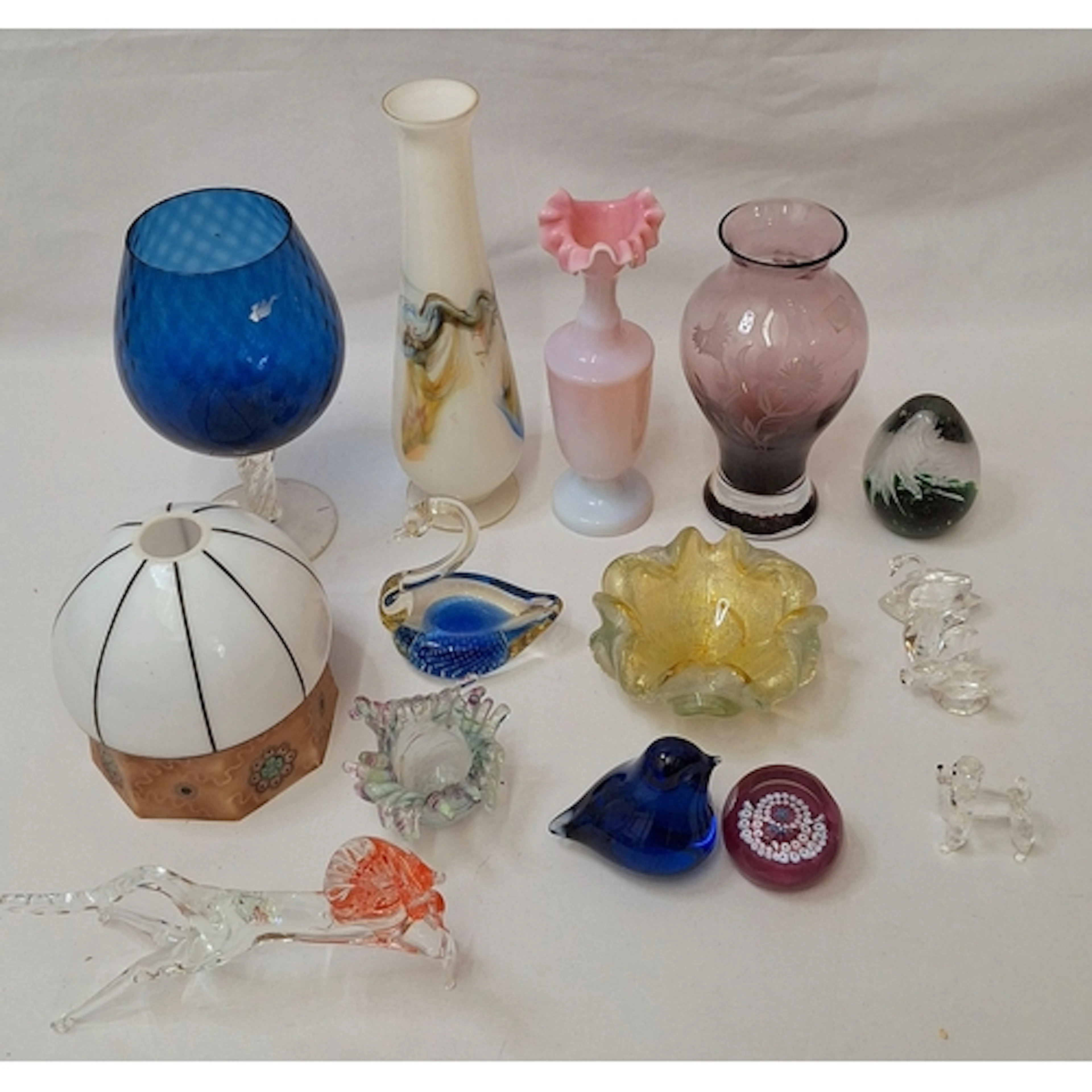 Blue Glass Oversized Brandy Glass, glass lampshade, glass va...
