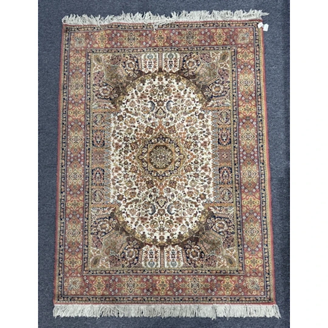 Rugs & Carpets: Persian Tabriz rug, the central field sh...