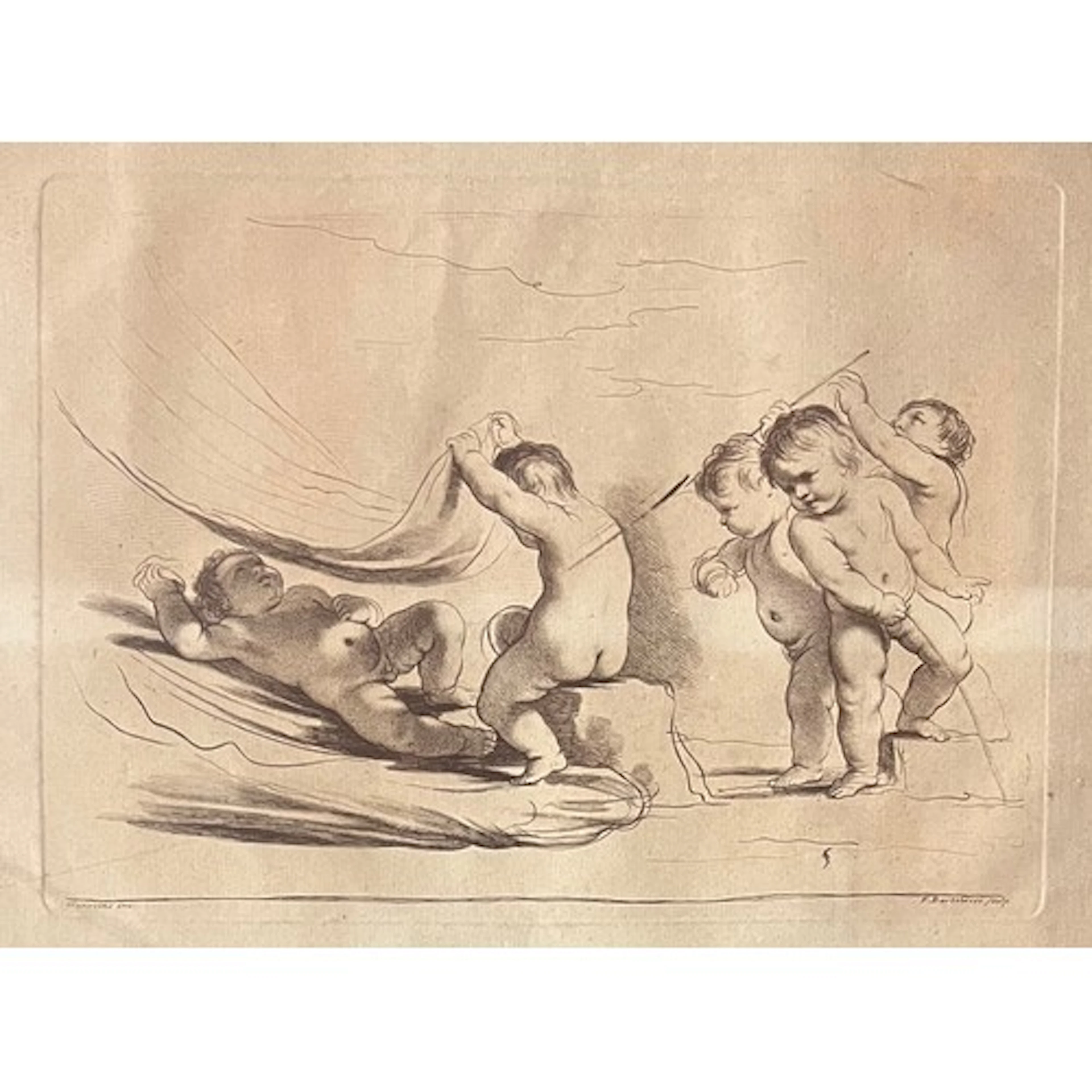 Francesco Bartlozzi (Italian, 1727-1815), Five Putti (Five ...