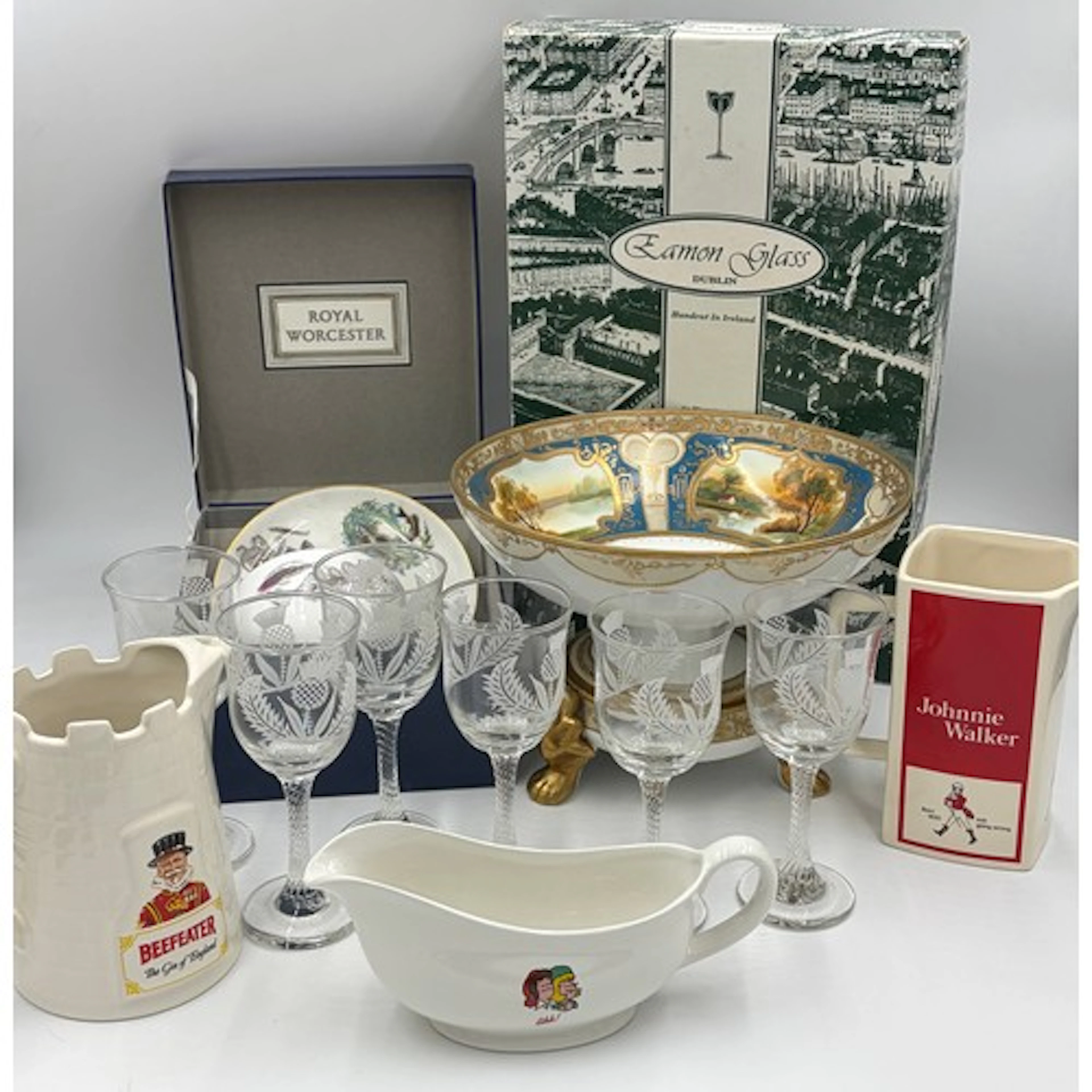 A collection of ceramics to include Royal Worcester fishing ...