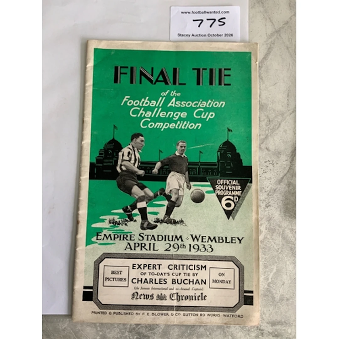 1933 FA Cup Final Football Programme: Everton v Manchester C...