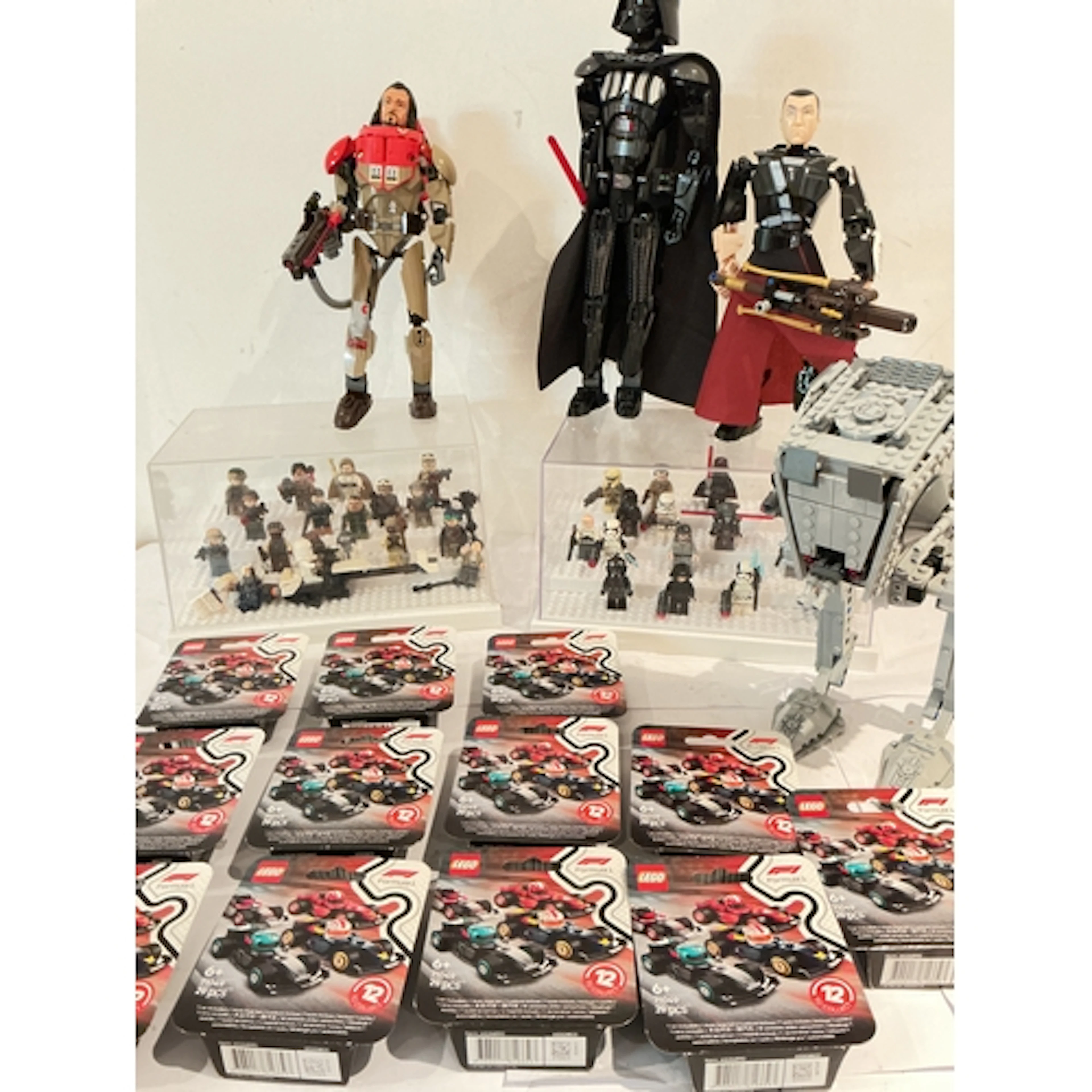 A Collection Of Lego Mini Figures In Cases, Boxed F1 M...