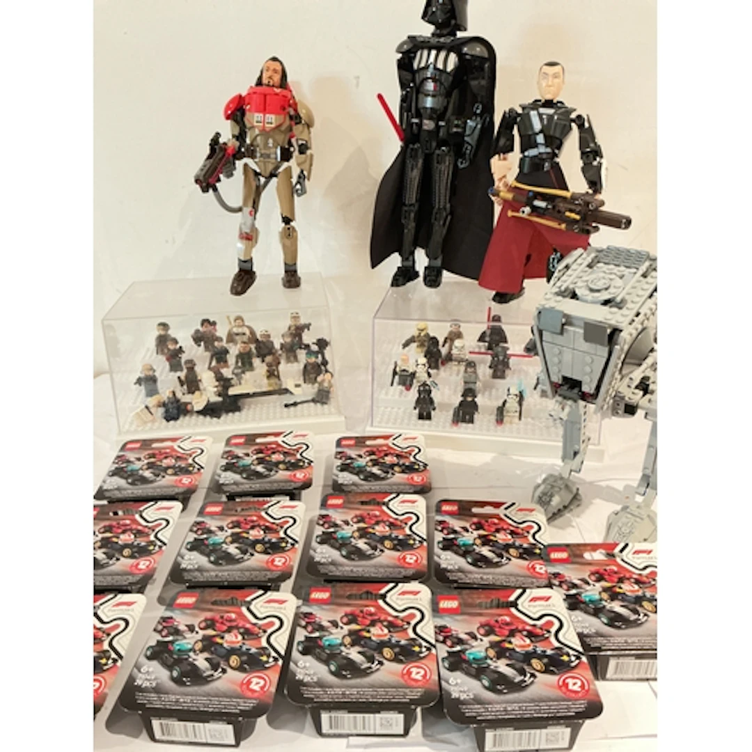 A Collection Of Lego Mini Figures In Cases, Boxed F1 M...