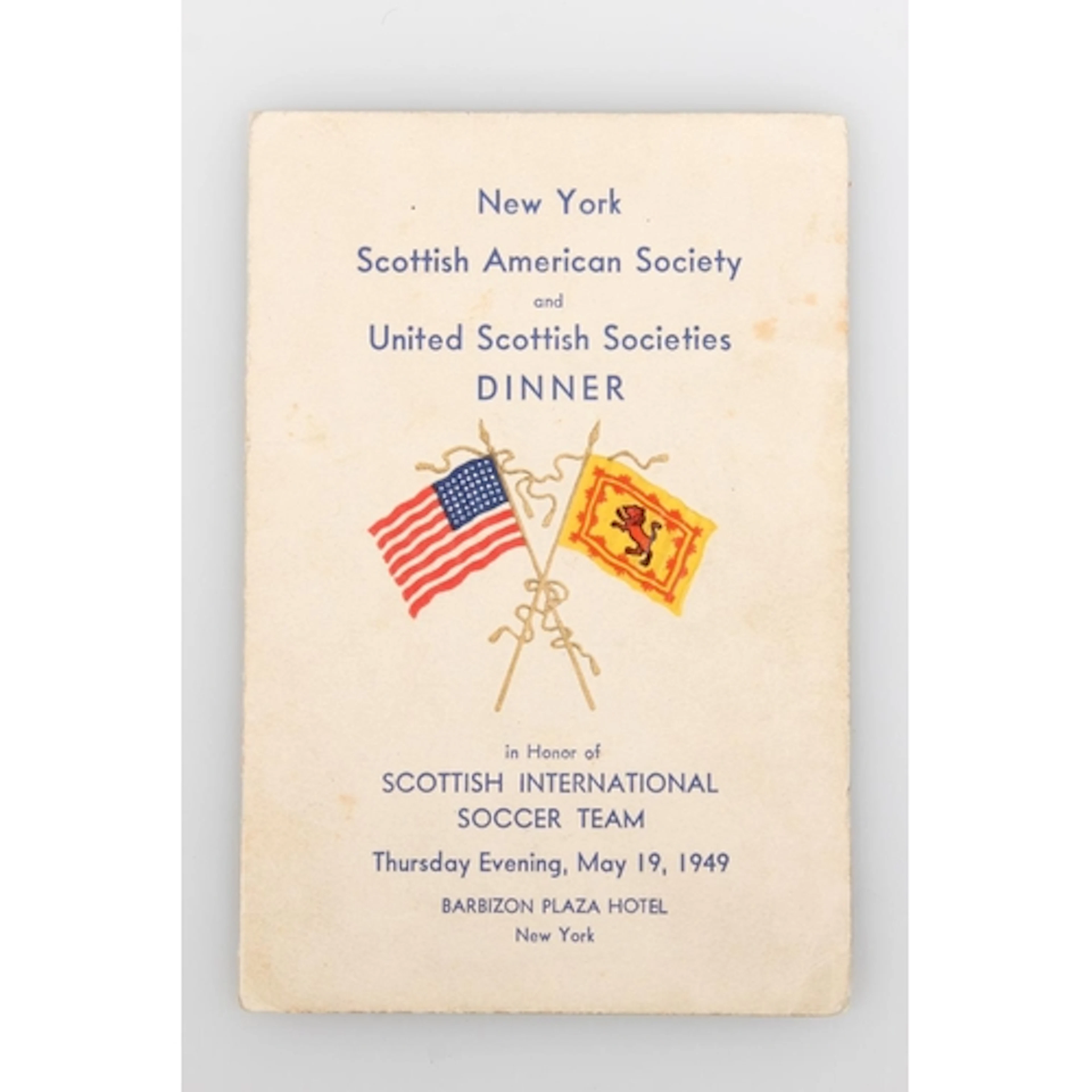 Football interest, a New York Scottish American Society and ...
