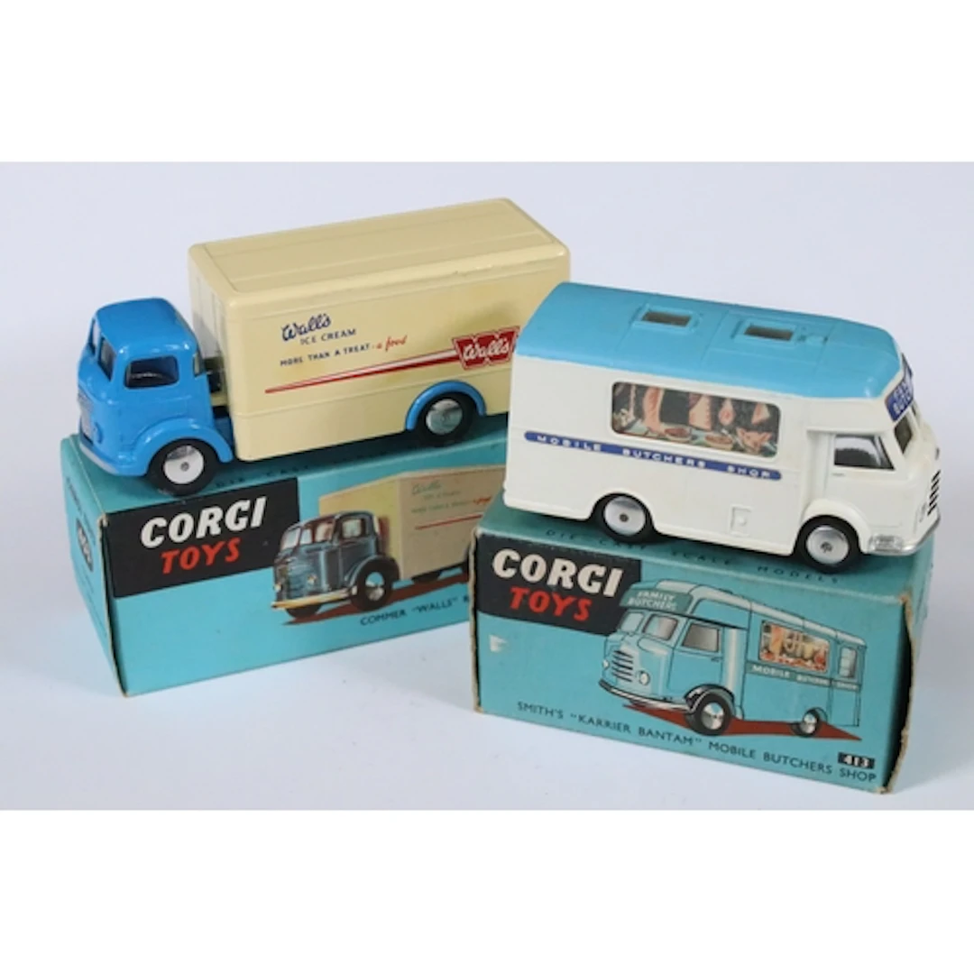 Two boxed Corgi diecast models to include 453 Commer Walls R...