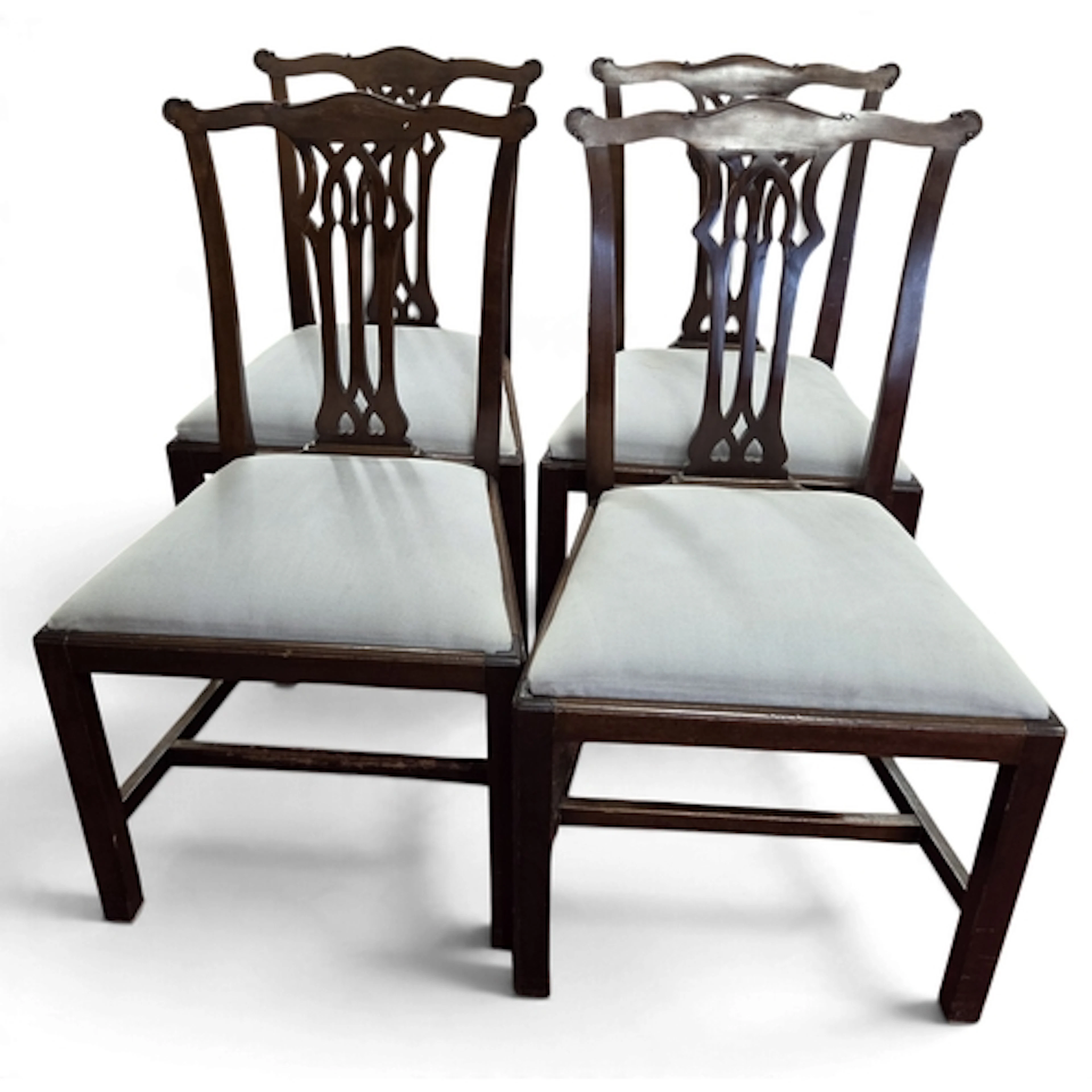 A good set of four 19th Century Mahogany dining Chairs on sq...