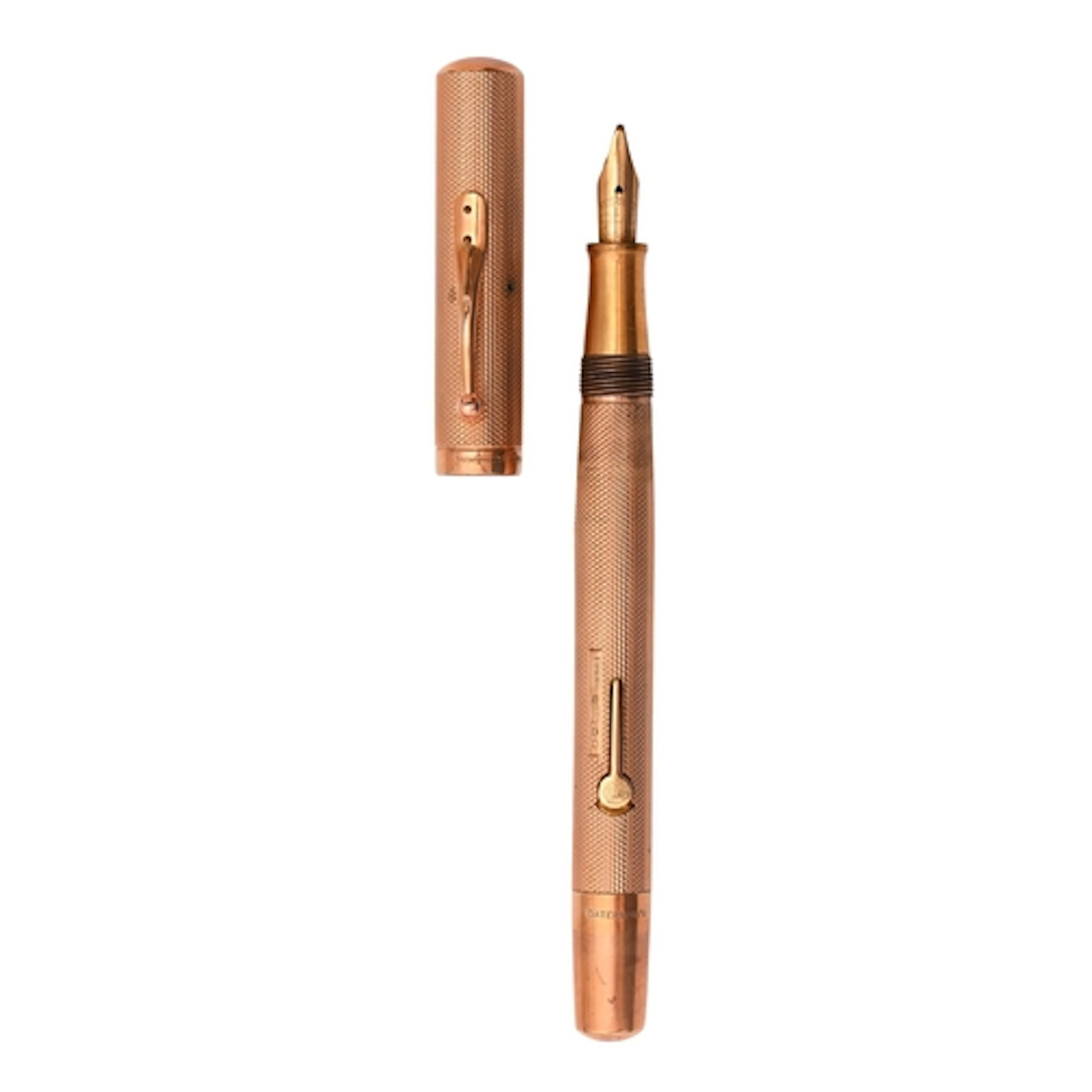 A Waterman 9ct gold fountain pen, Ideal, London 1937, cased...