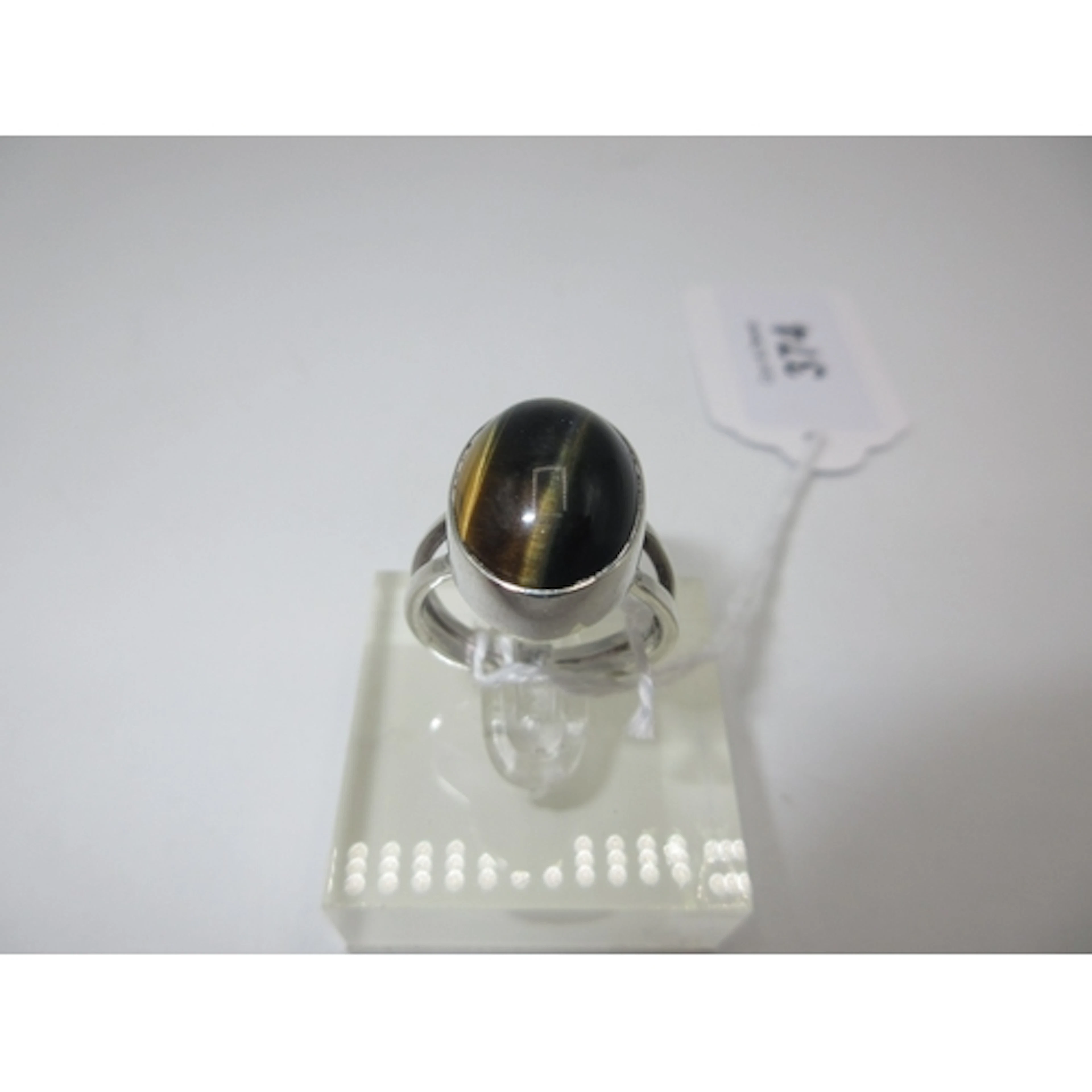 Ola Gorie Silver and Tigers Eye Ring, Q