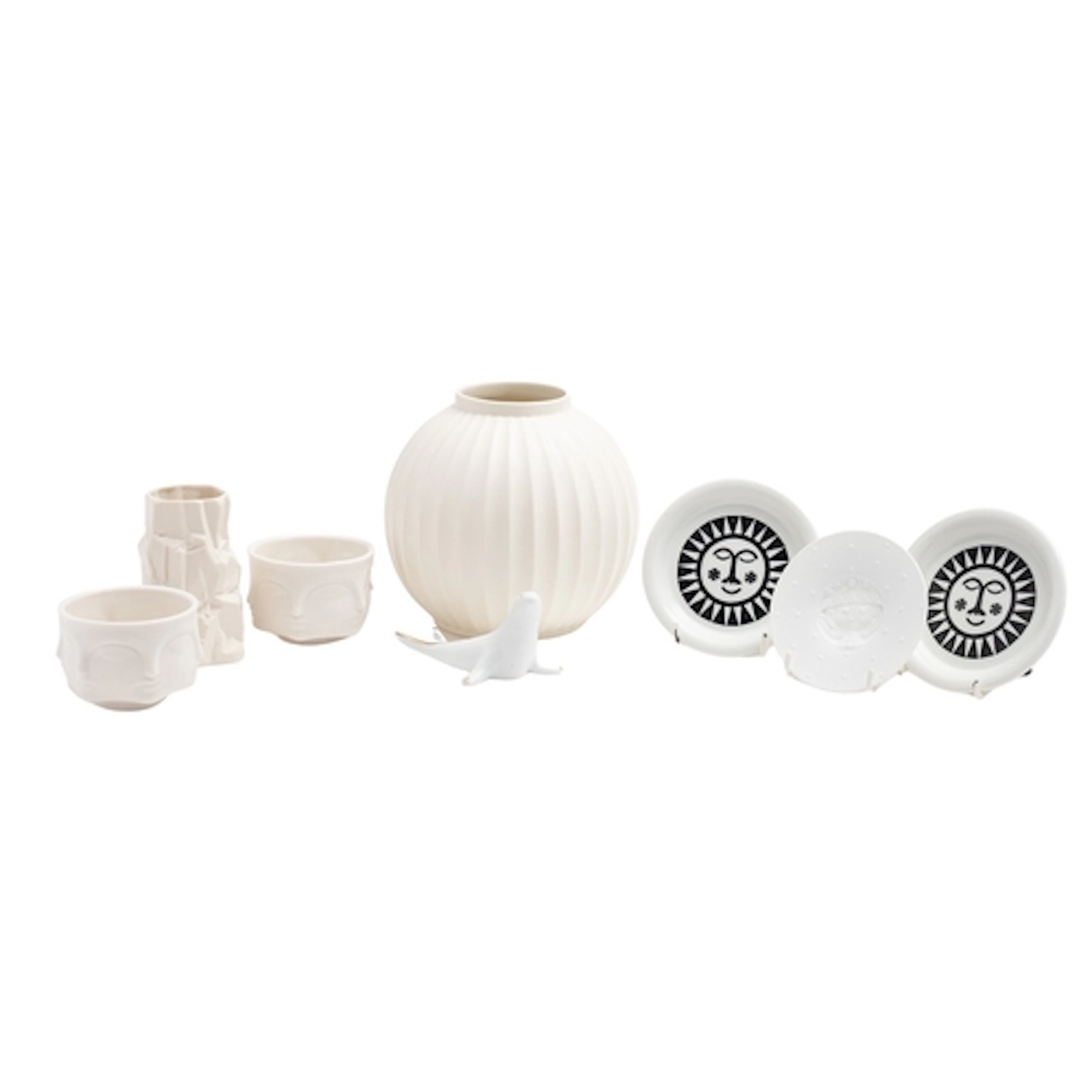 A group of modern ceramics comprising a pair of Johnathan Ad...