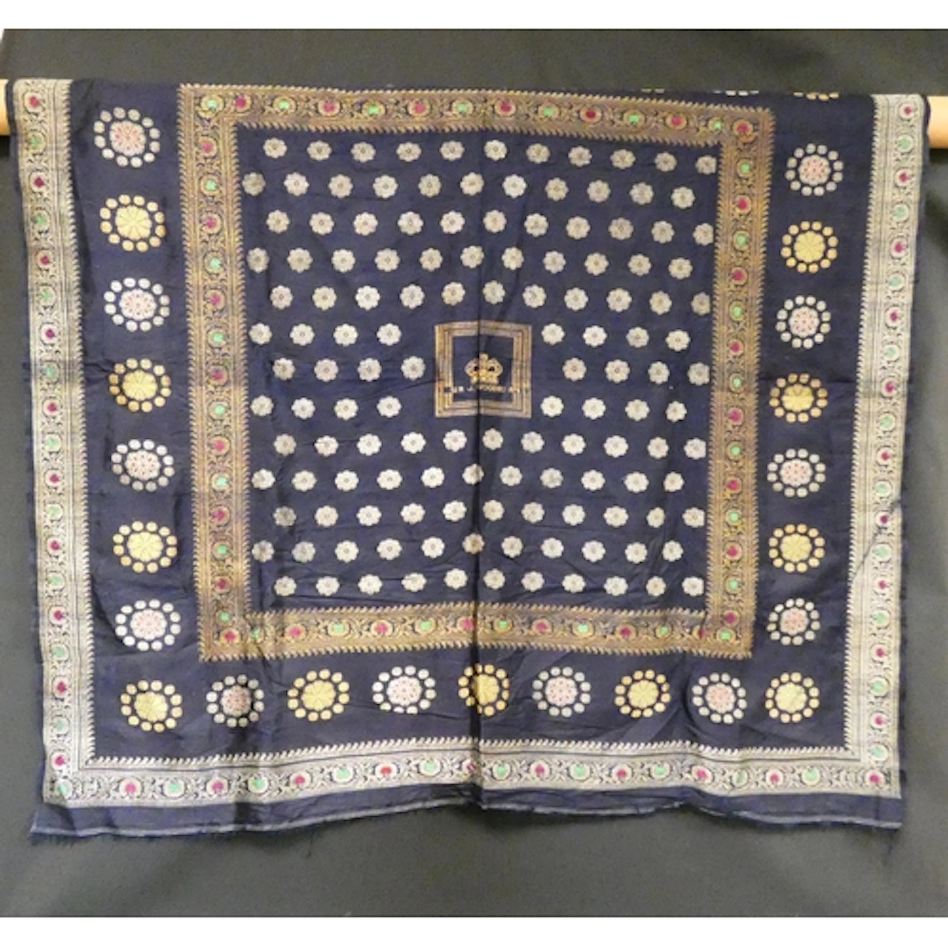 Late 19th/early 20th century Indian silk panel woven with me...