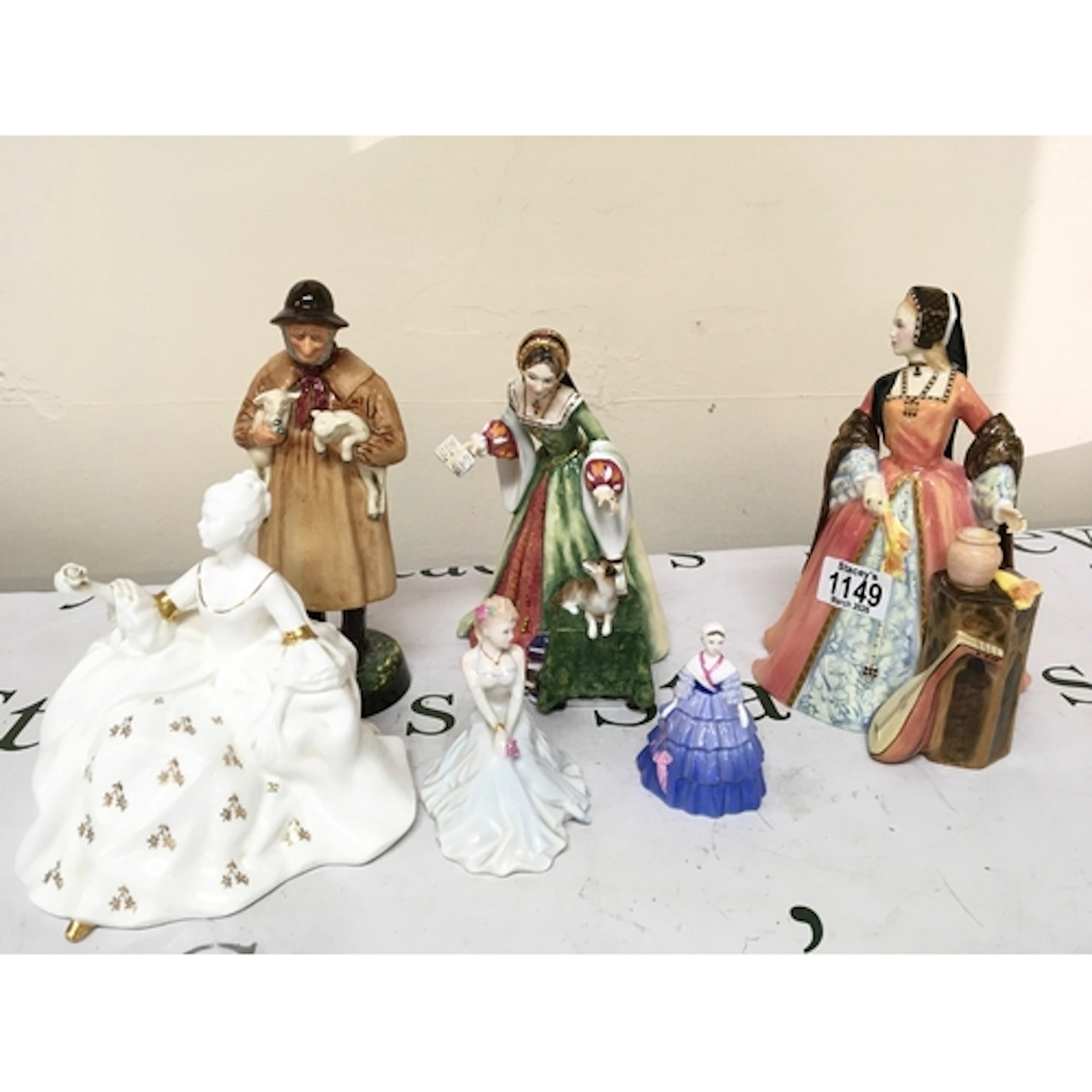 Two Royal Doulton Henry VIII wife's Jane Seymour and Lady Ja...