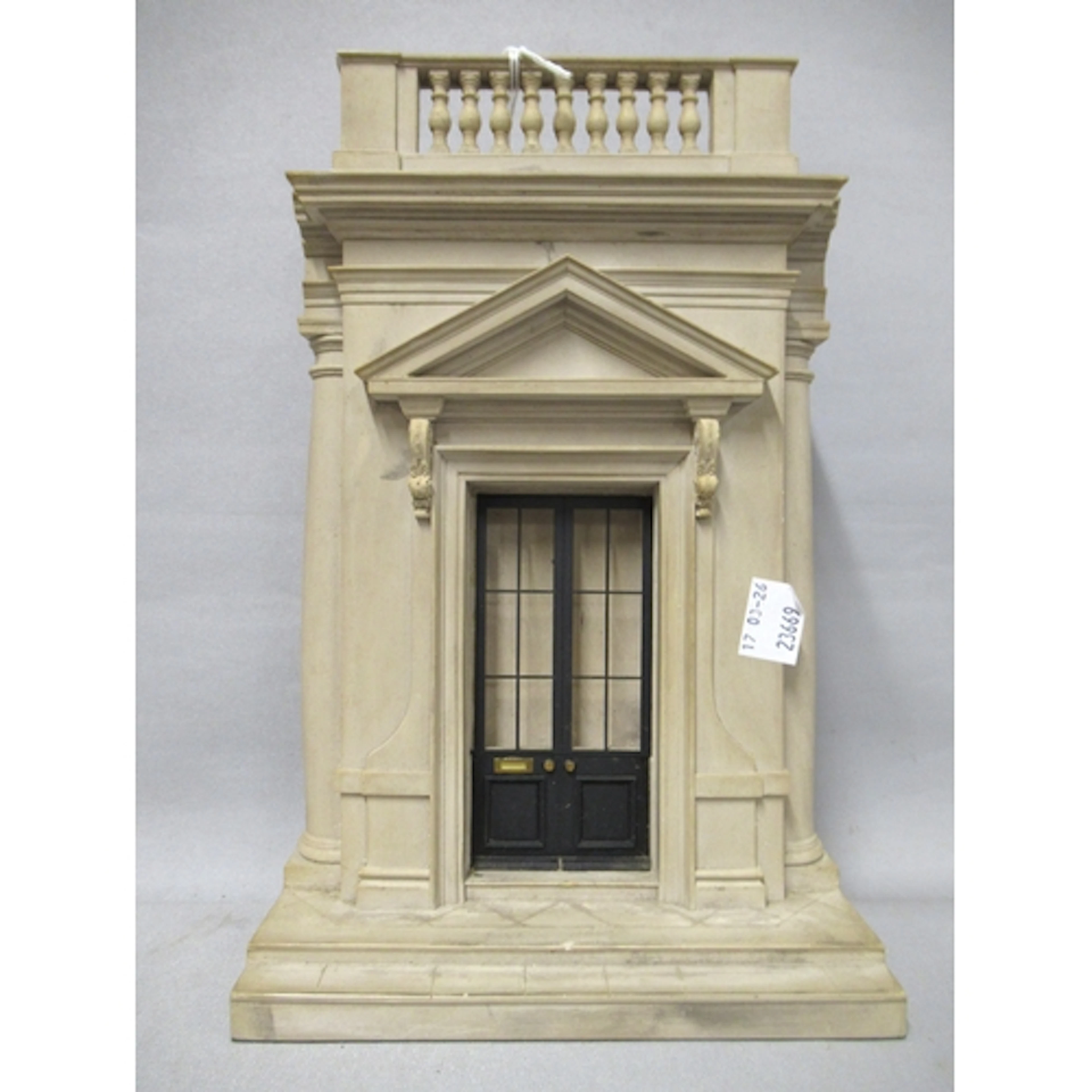 Timothy Richards, cast composition model of a doorway at Lan...