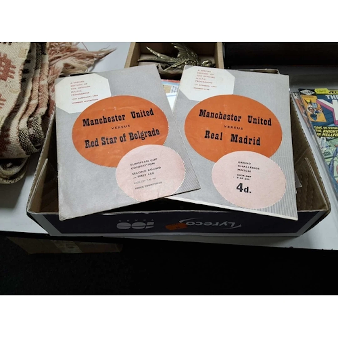 A BOX OF FOOTBALL PROGRAMMES AND BOOKS INCLUDING HISTORICALL...