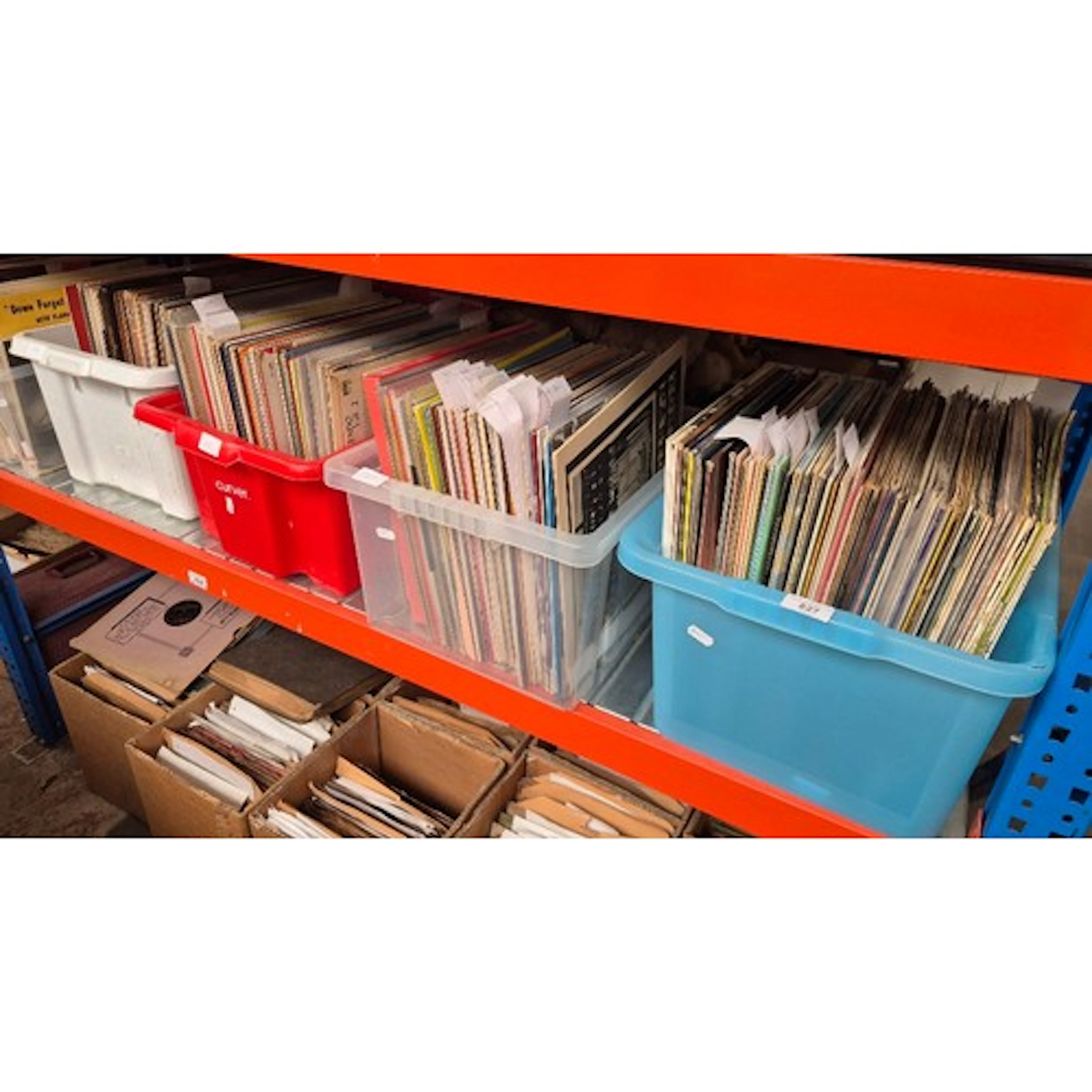 Five boxes of LP records including Benny Goodman, Buddy Rich...
