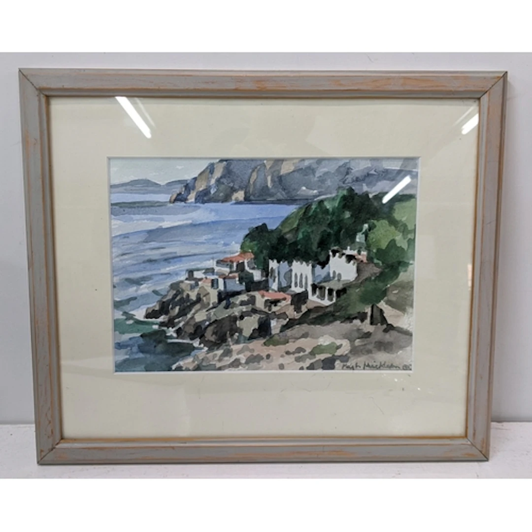 Hugh Micklem - a watercolour entitled 'Villas on the Punta',...