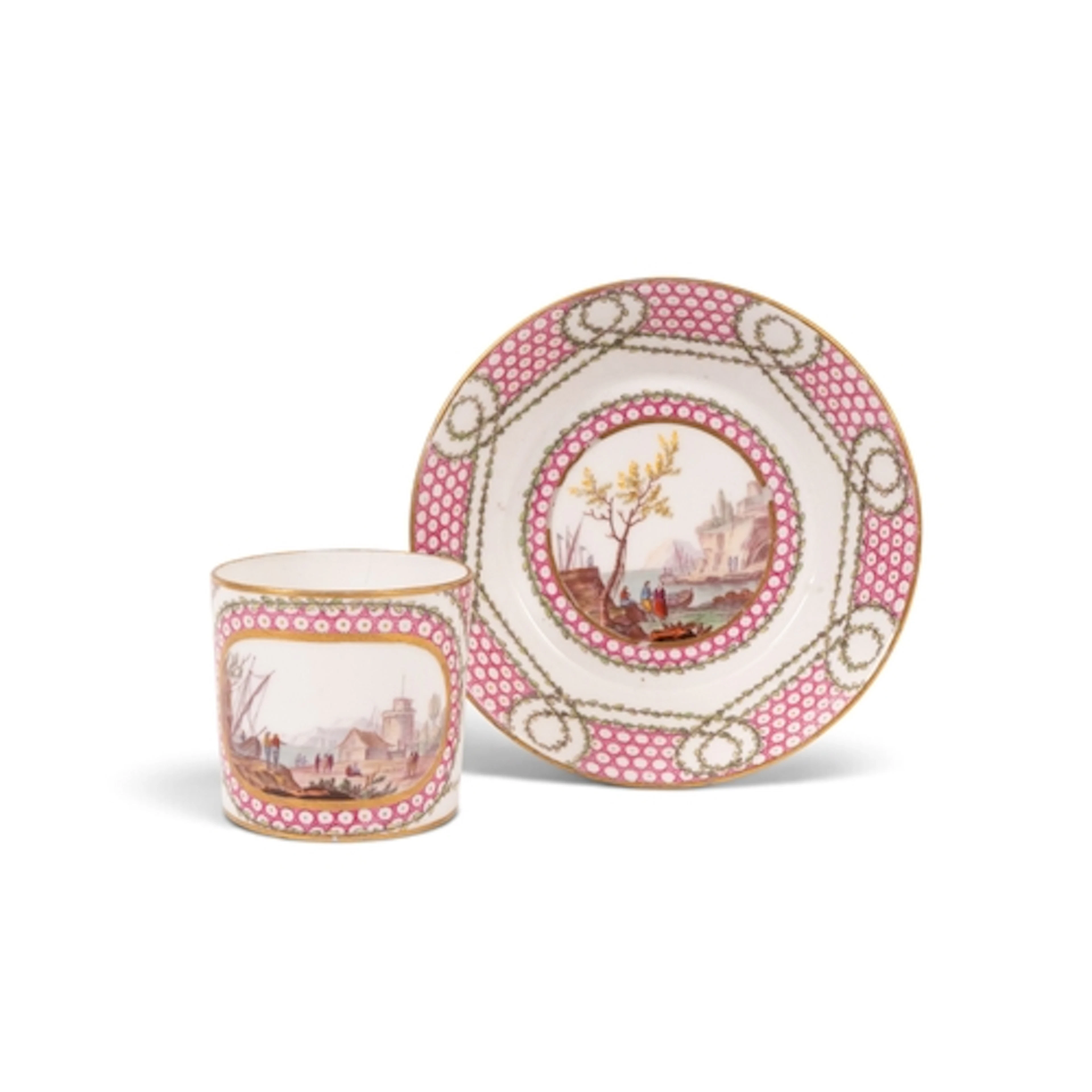 A Sèvres coffee can and saucer (gobelet litron et soucoupe),...