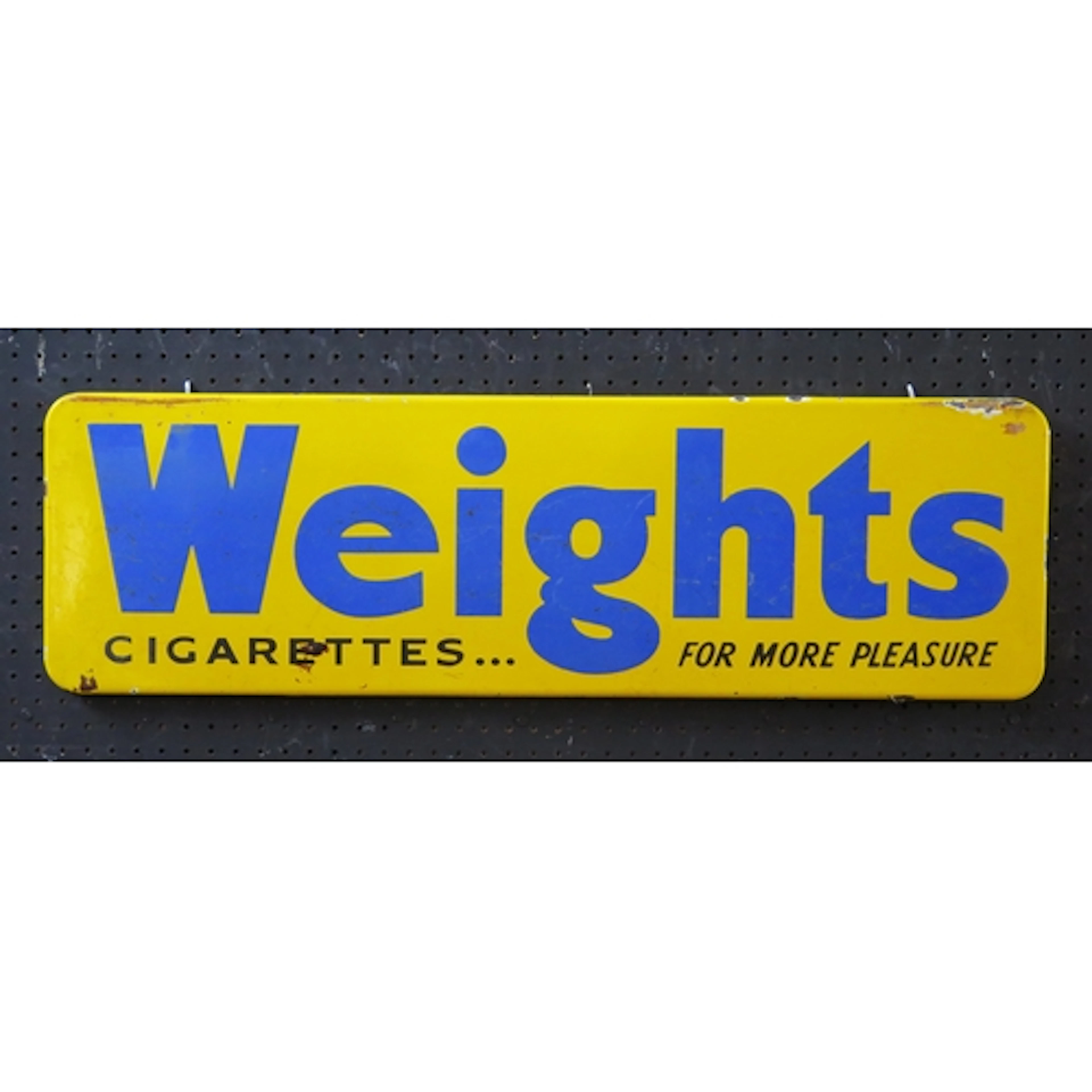 "Weights Cigarettes - For More Pleasure" - an enamel adverti...