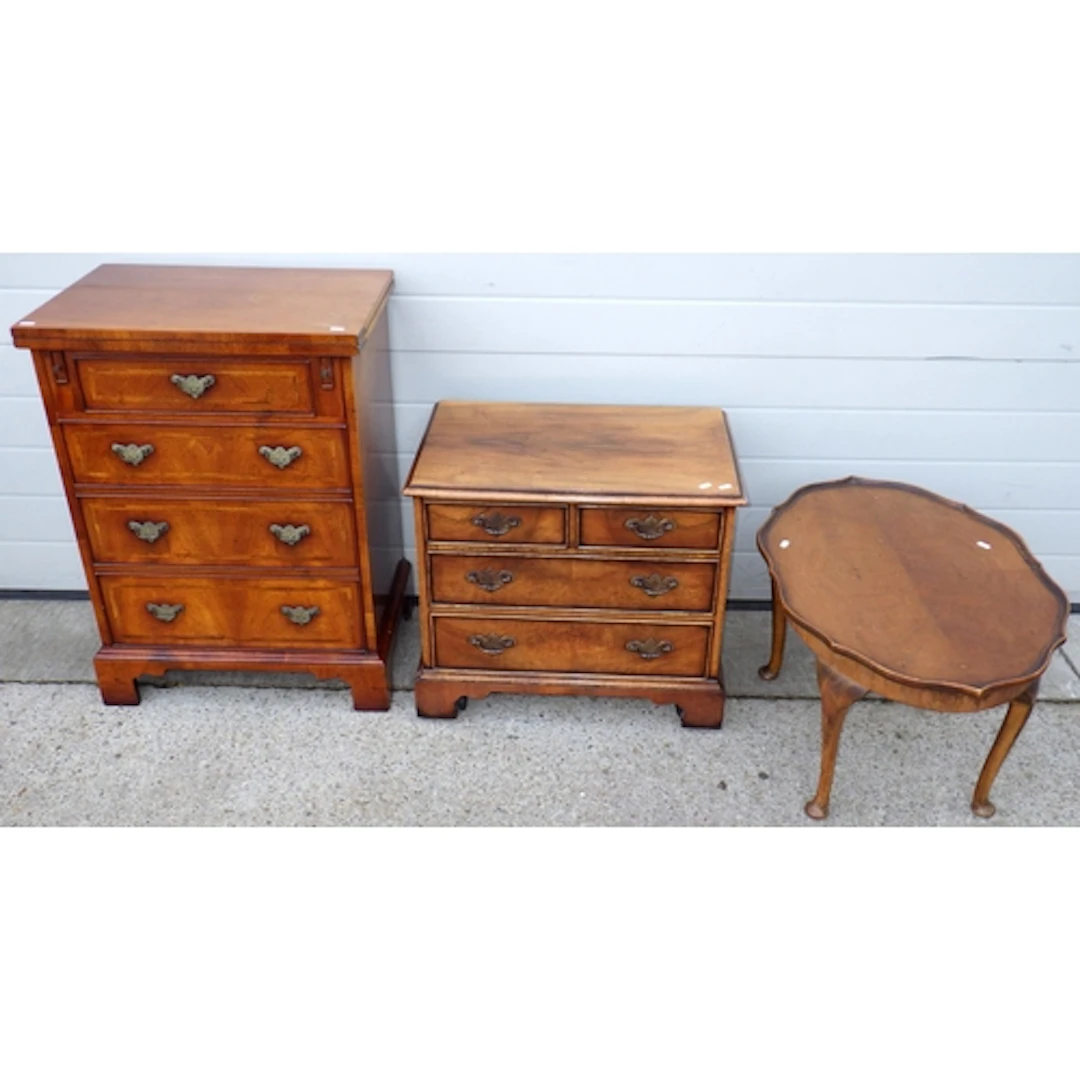A Bel Reproductions stereo cabinet, t.v stand and a coffee t...