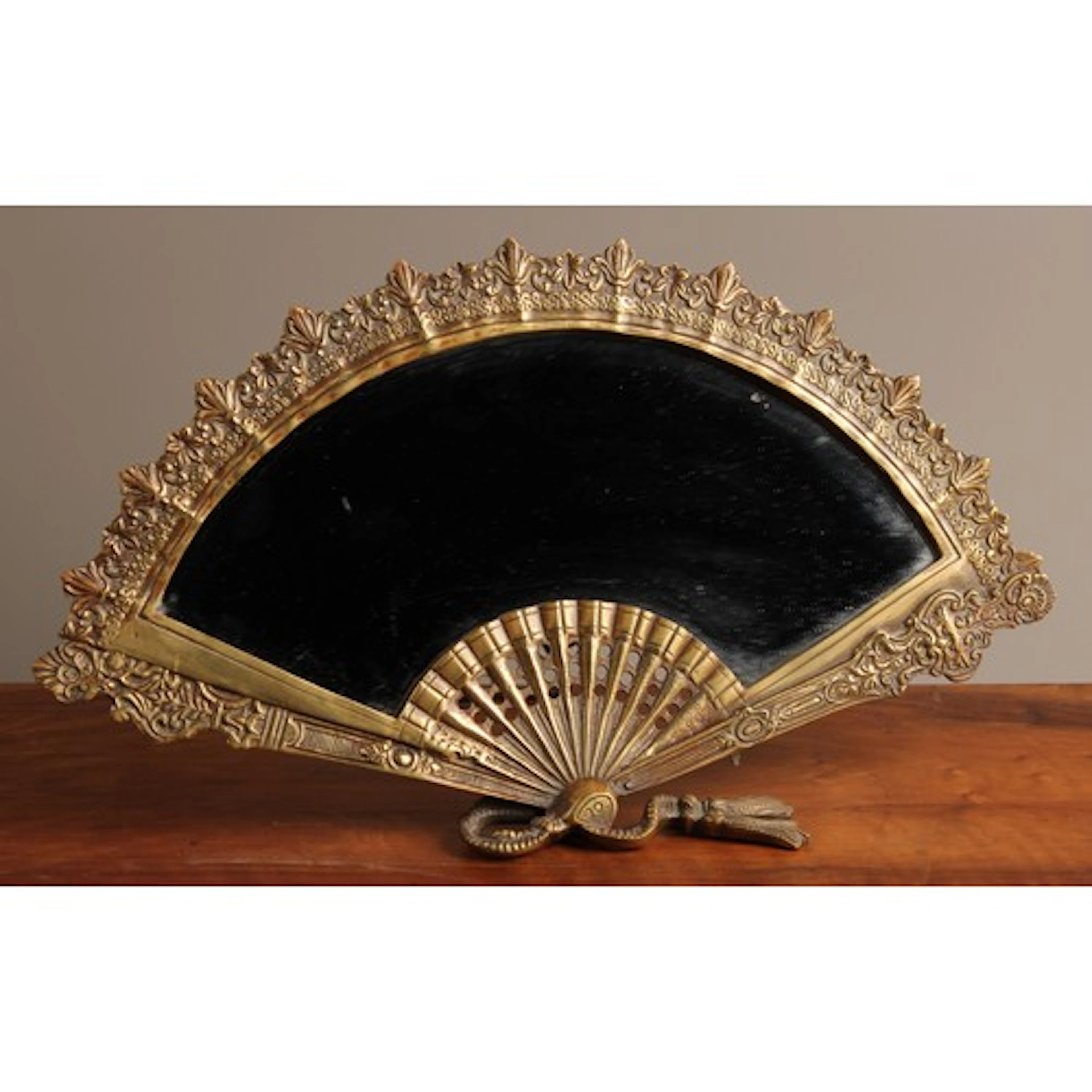 An early 20th century brass novelty easel dressing table mir...