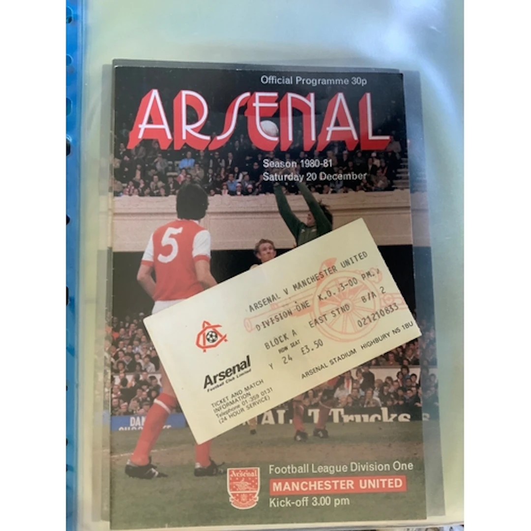 80/81 Arsenal Home Football Programmes Tickets + Reserves: 2...
