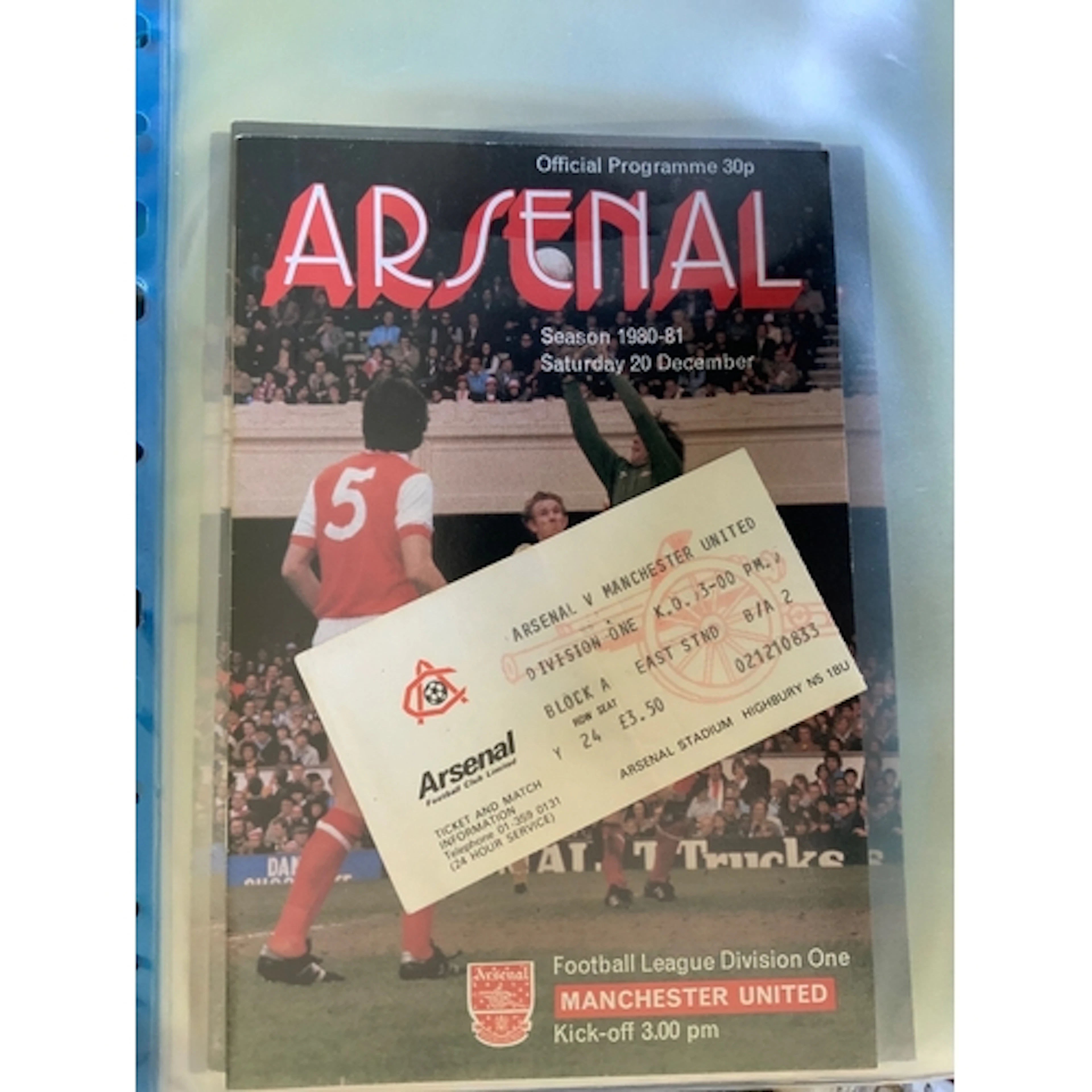 80/81 Arsenal Home Football Programmes Tickets + Reserves: 2...