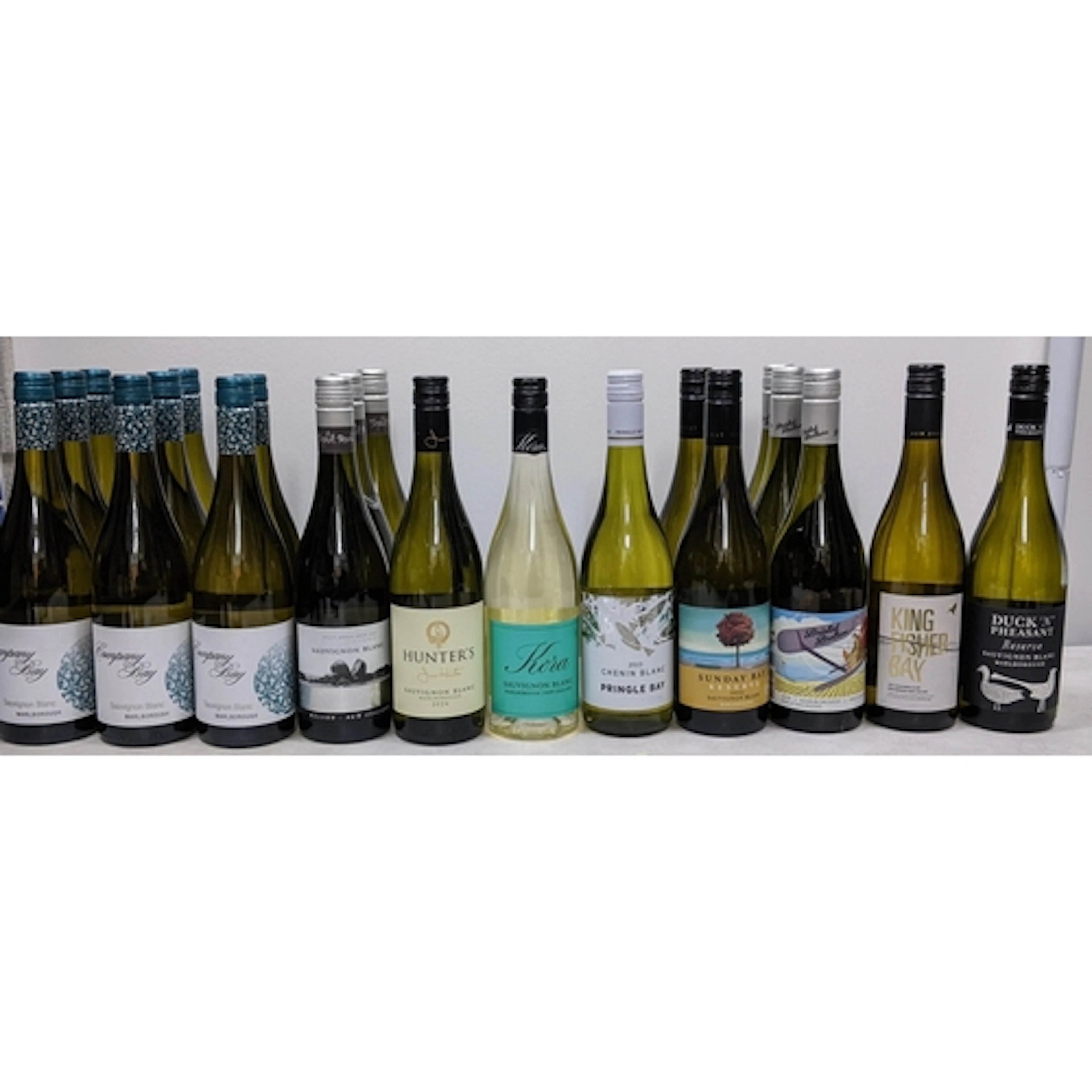 Twenty-one bottles of assorted New Zealand and South African...