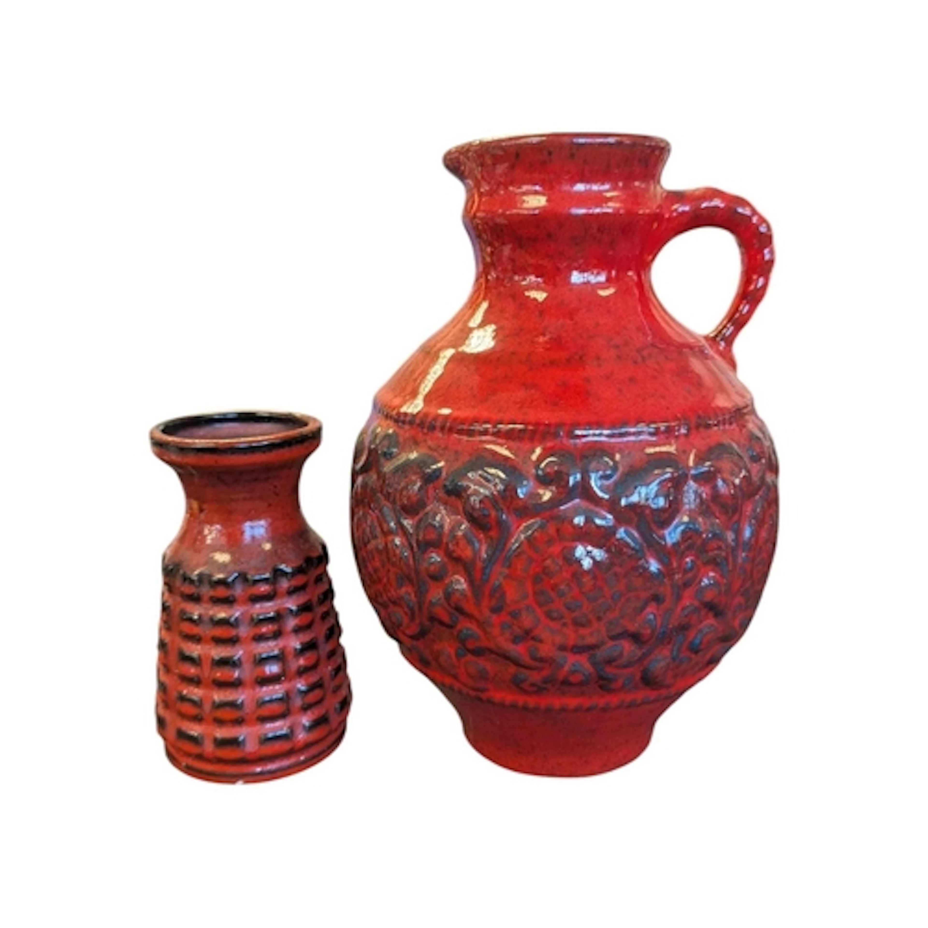 Jasba Keramik - Two pieces of mid century West German potter...