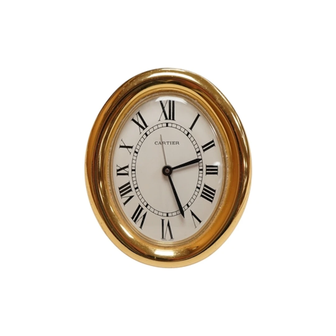 A Cartier Baignoire alarm clock, 890804092, 8.5cm high...
