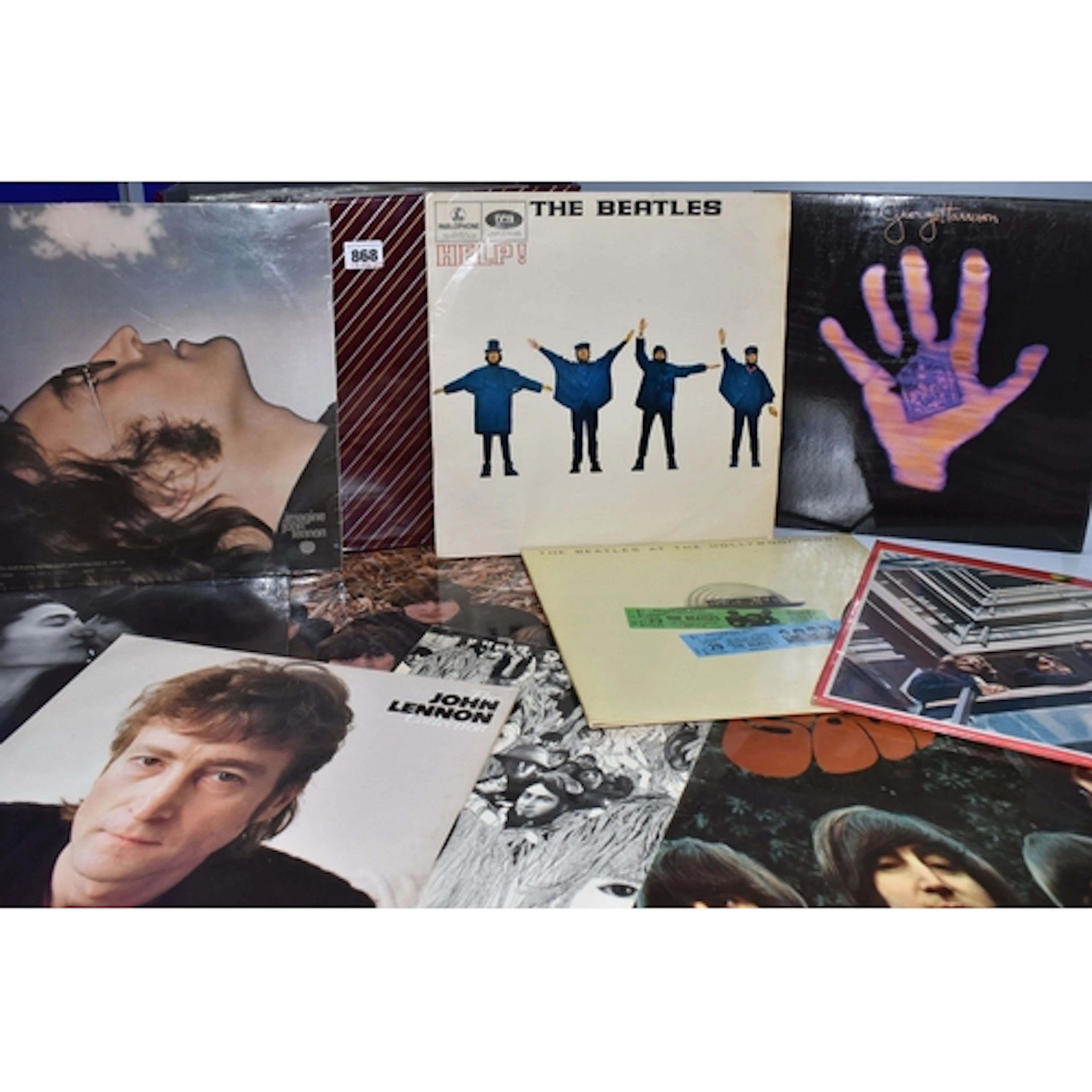 A CASE OF TWENTY TWO BEATLES RELATED RECORDS to include six ...