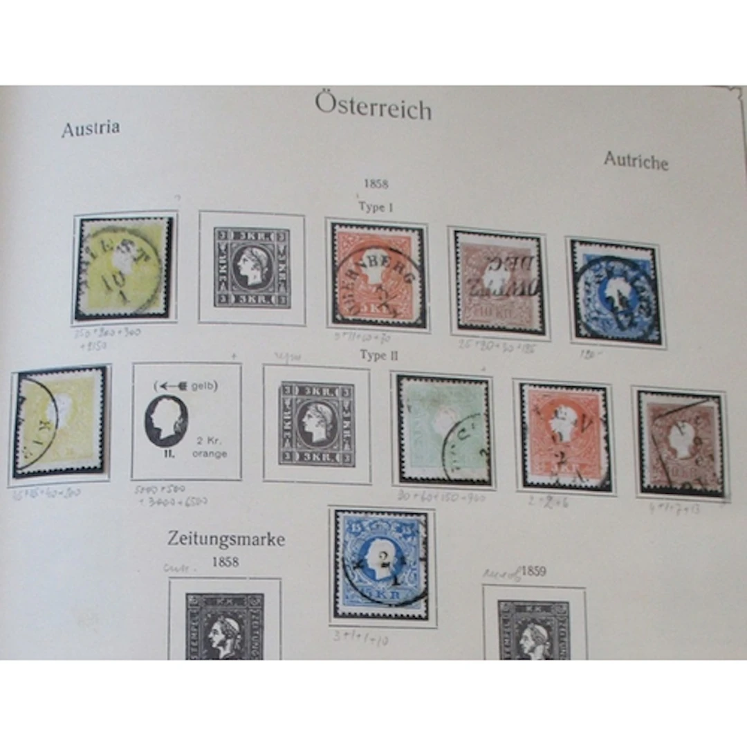 Austria. 1850 to 2009 in 2 Kabe albums 3 stock book 1 binder...