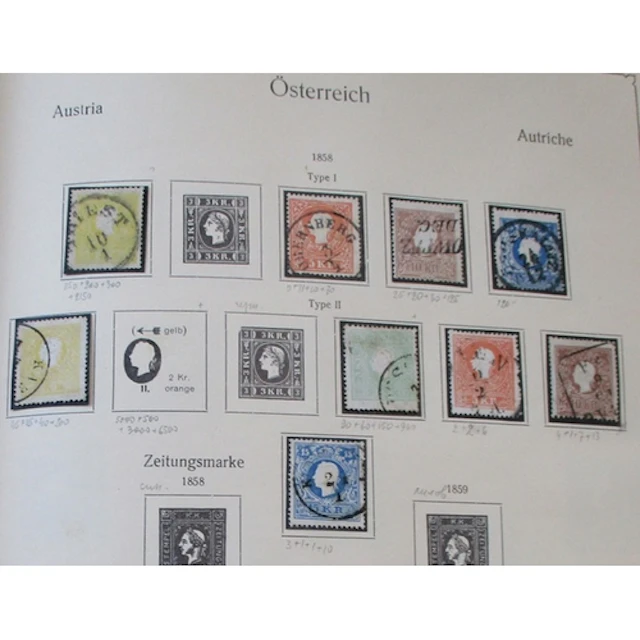 Austria. 1850 to 2009 in 2 Kabe albums 3 stock book 1 binder...