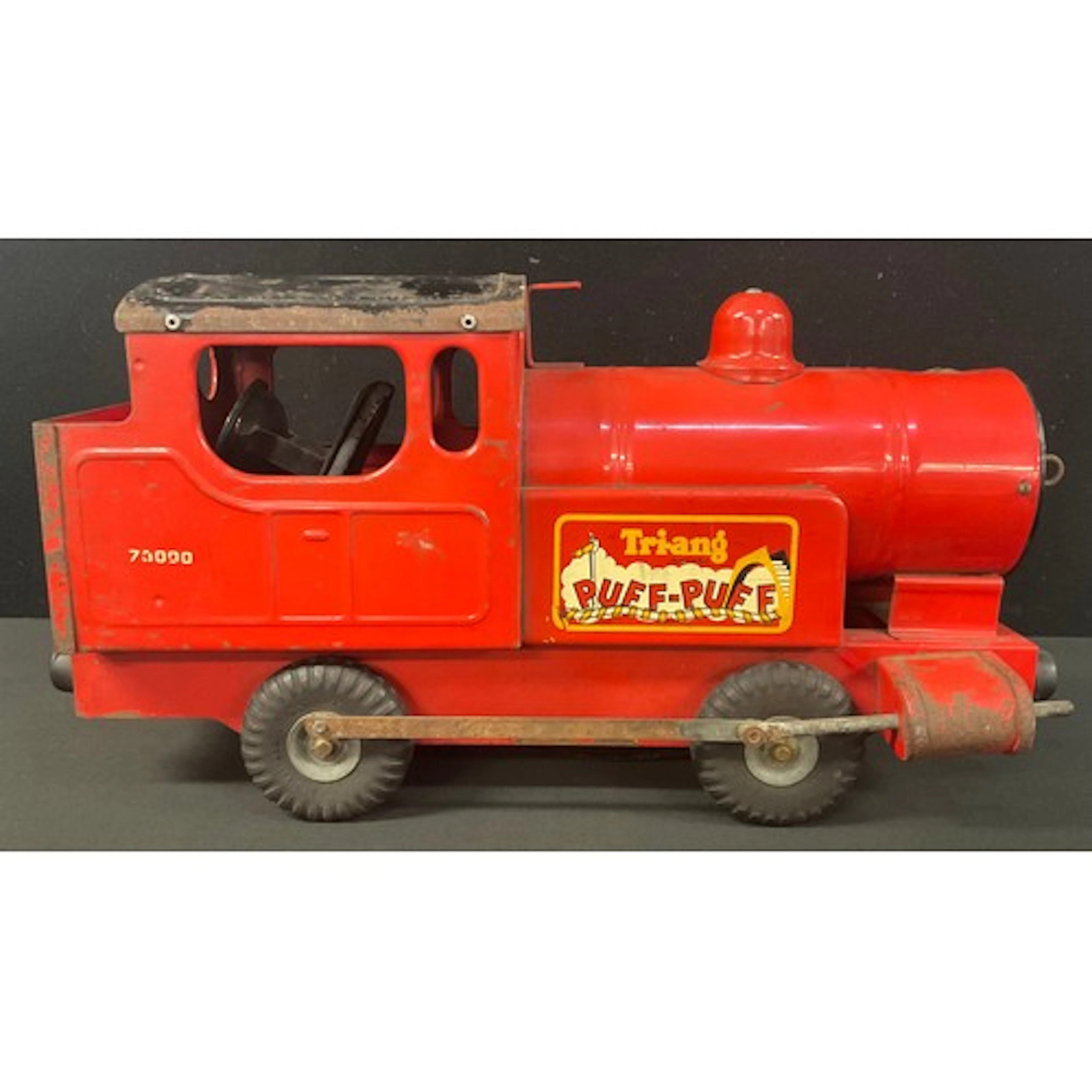 A Tri-ang tinplate 'Puff Puff' train, made by Line Bros, red...
