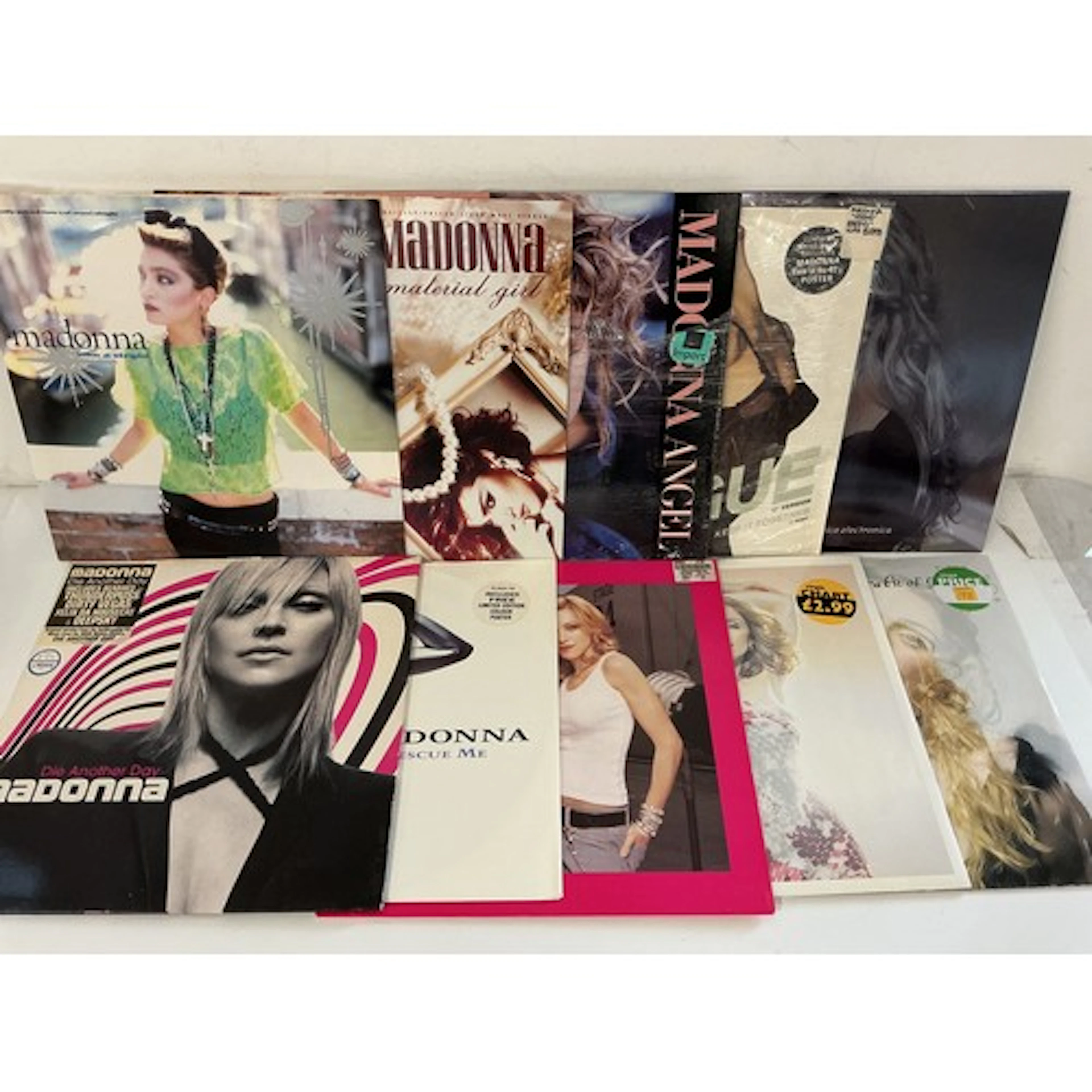 Two bags containing twenty Madonna 12” singles comprising Li...