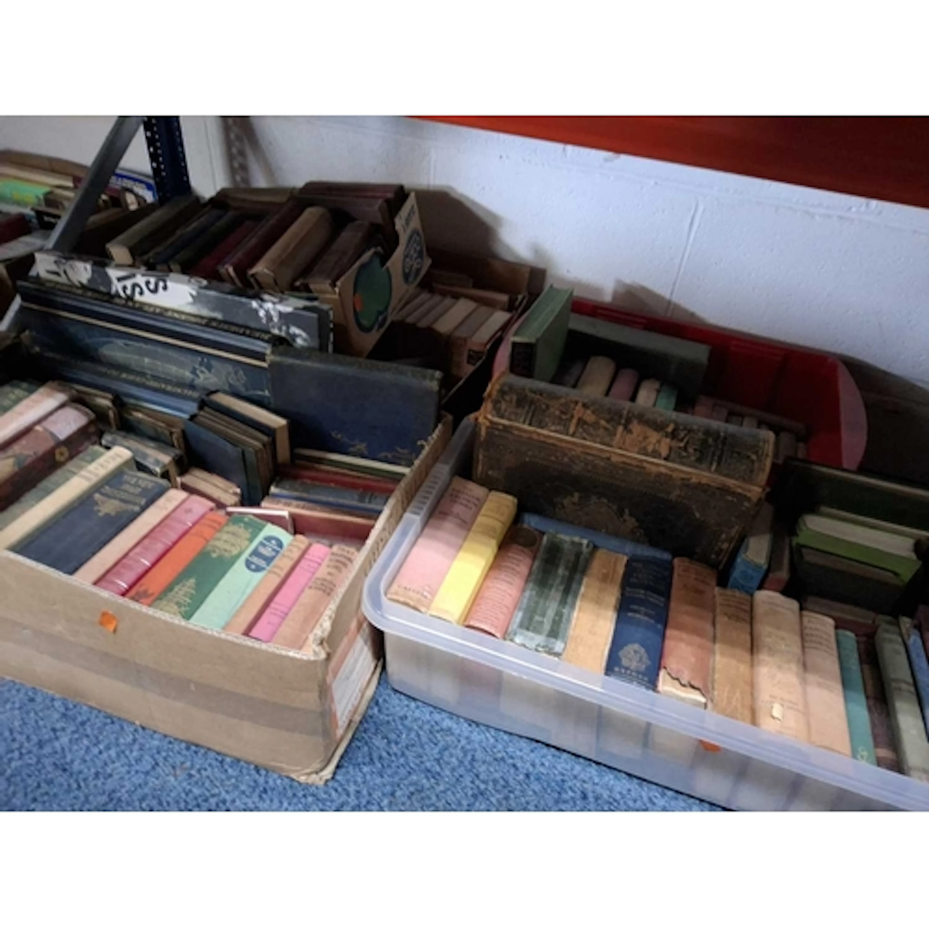 FIVE BOXES OF MOSTLY ANTIQUARIAN FICTION BOOKS from authors ...