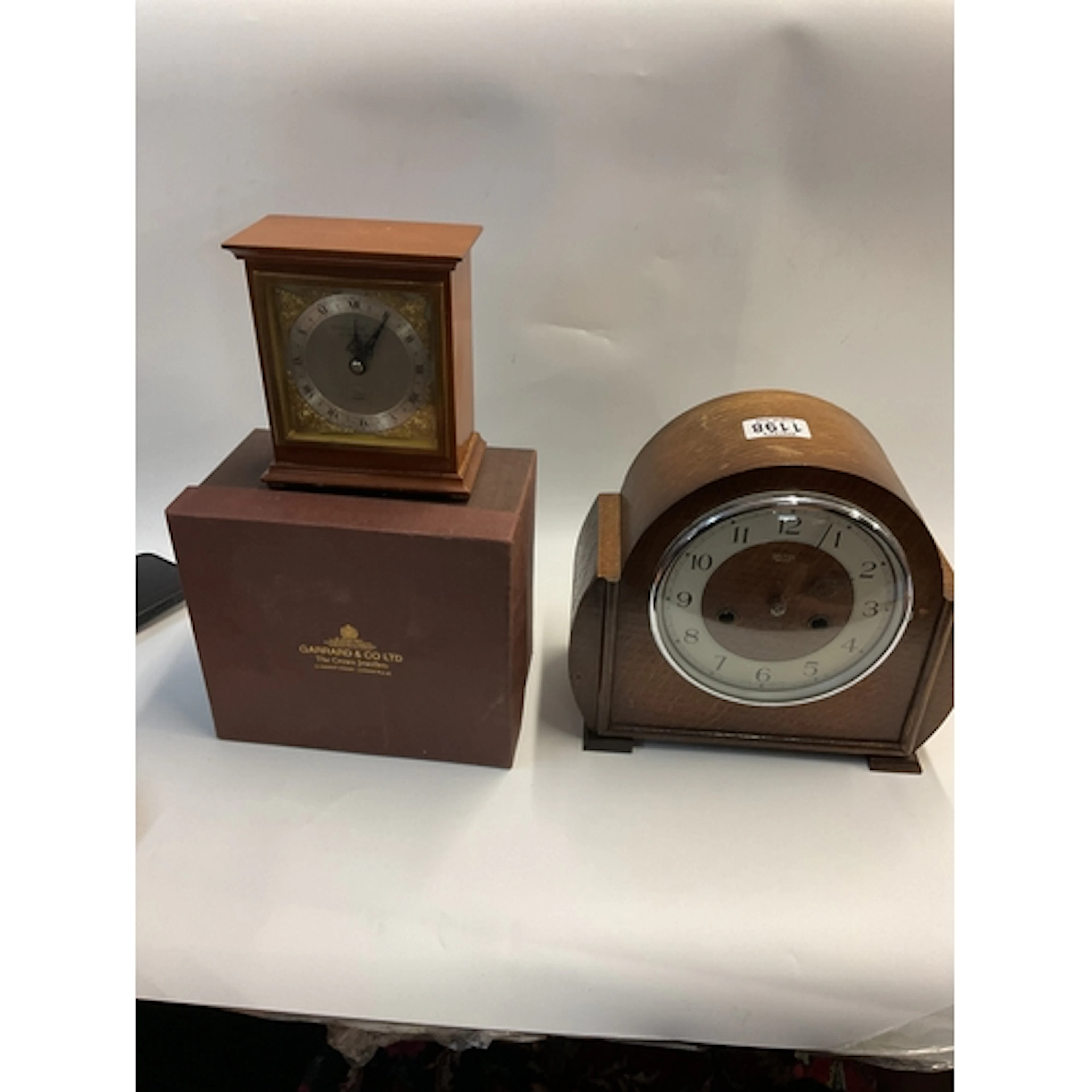 Cased Garrards clock and 1930s example TO BE SOLD WITHOUT RE...
